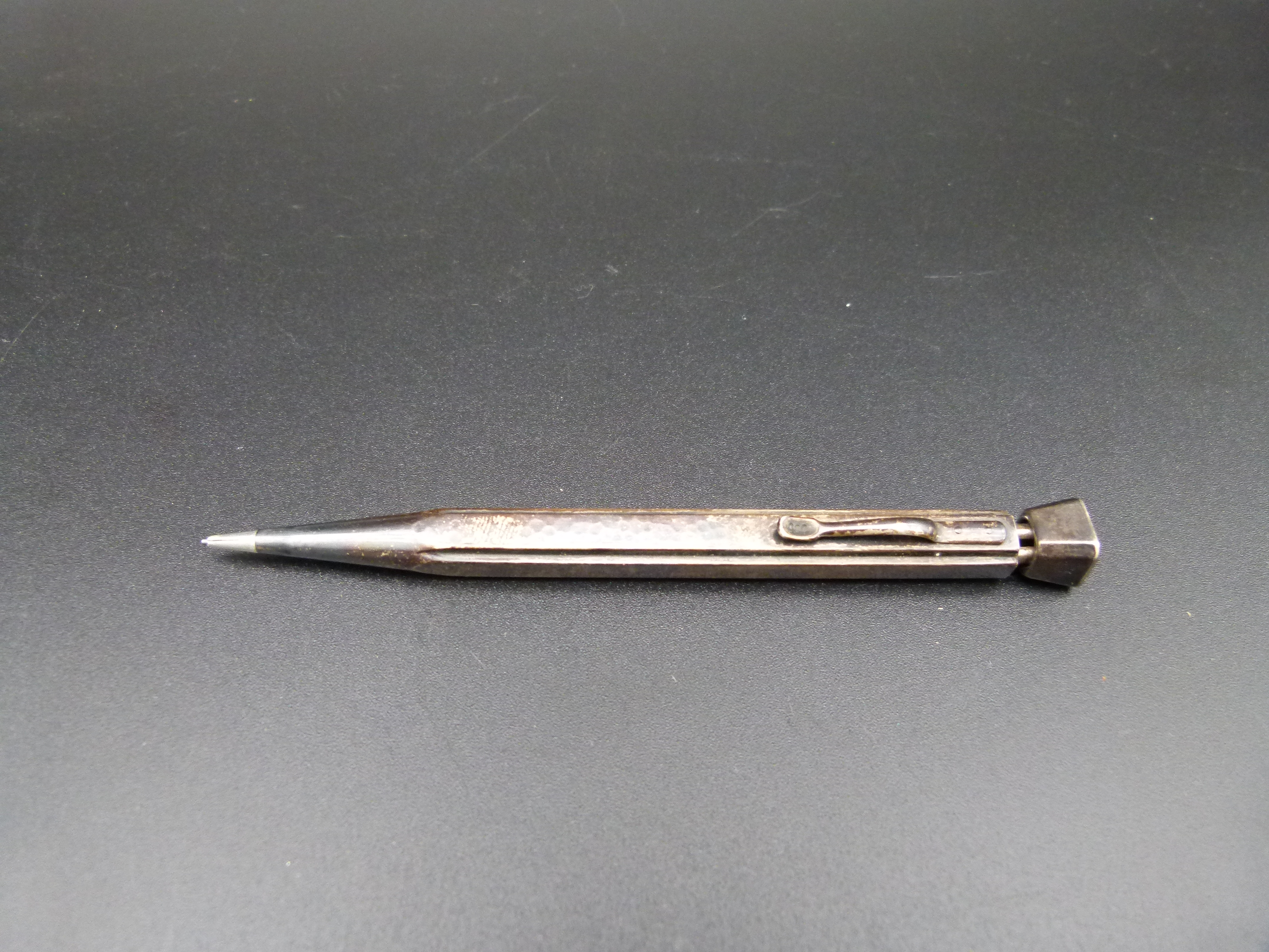 Antiker 900 silber Werbe Drehbleistift ALNE um 1910