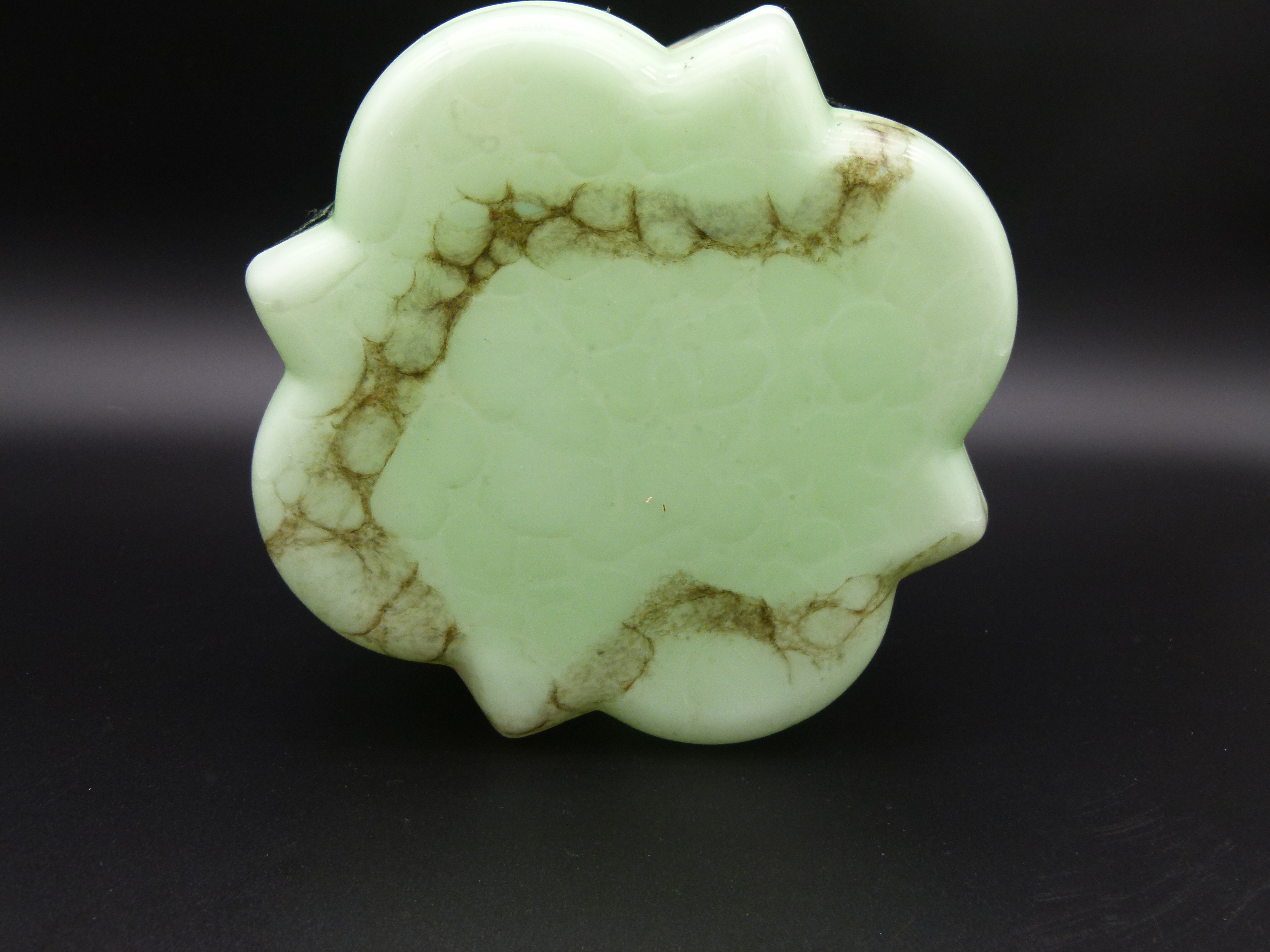  Art Deco Lampenschirm gruen marmoriert traumhaft