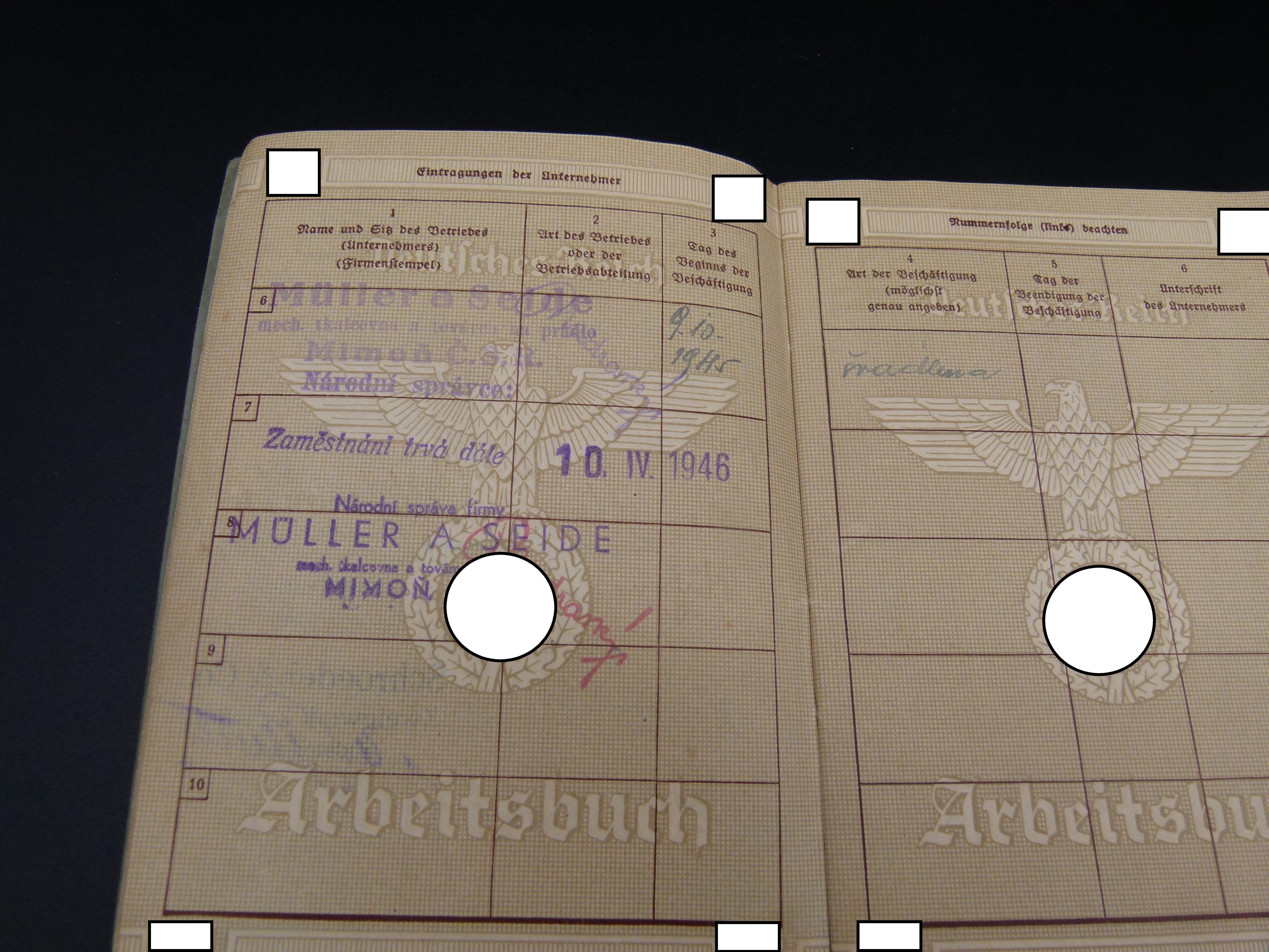 Arbeitsbuch Frau Luftfahrt Zwickau Sudetenland 