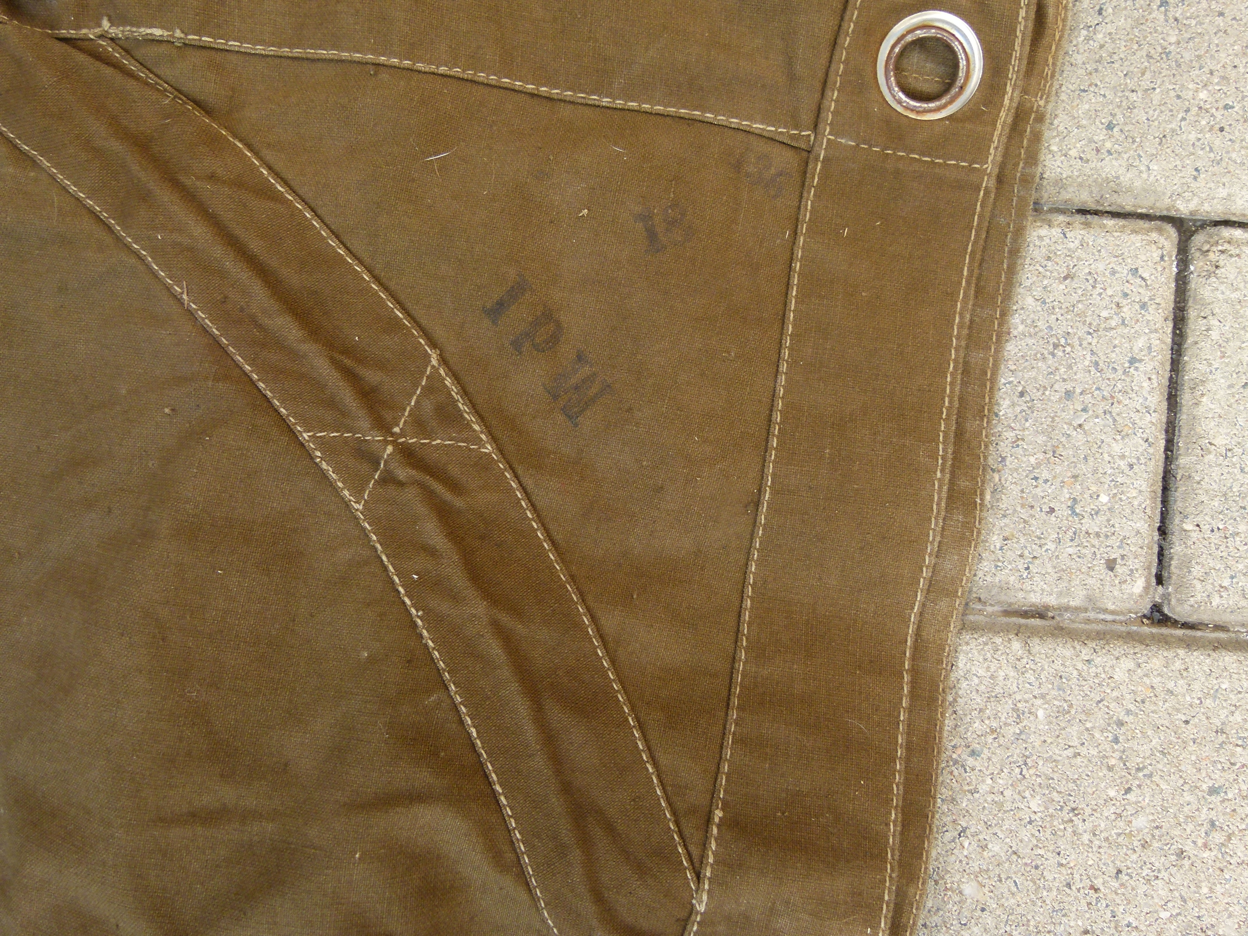 Fruehe MDI Zeltplane Khaki DGP 50er Jahre selten