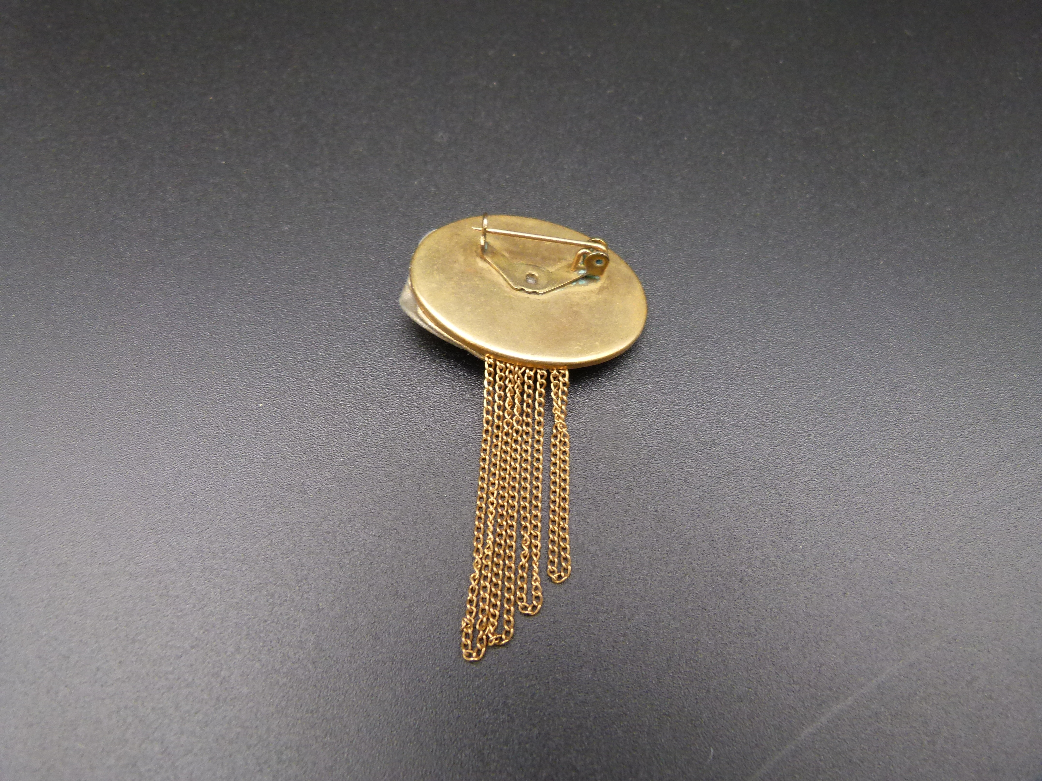 Wunderschoene Jugendstil Brosche mit Steinen