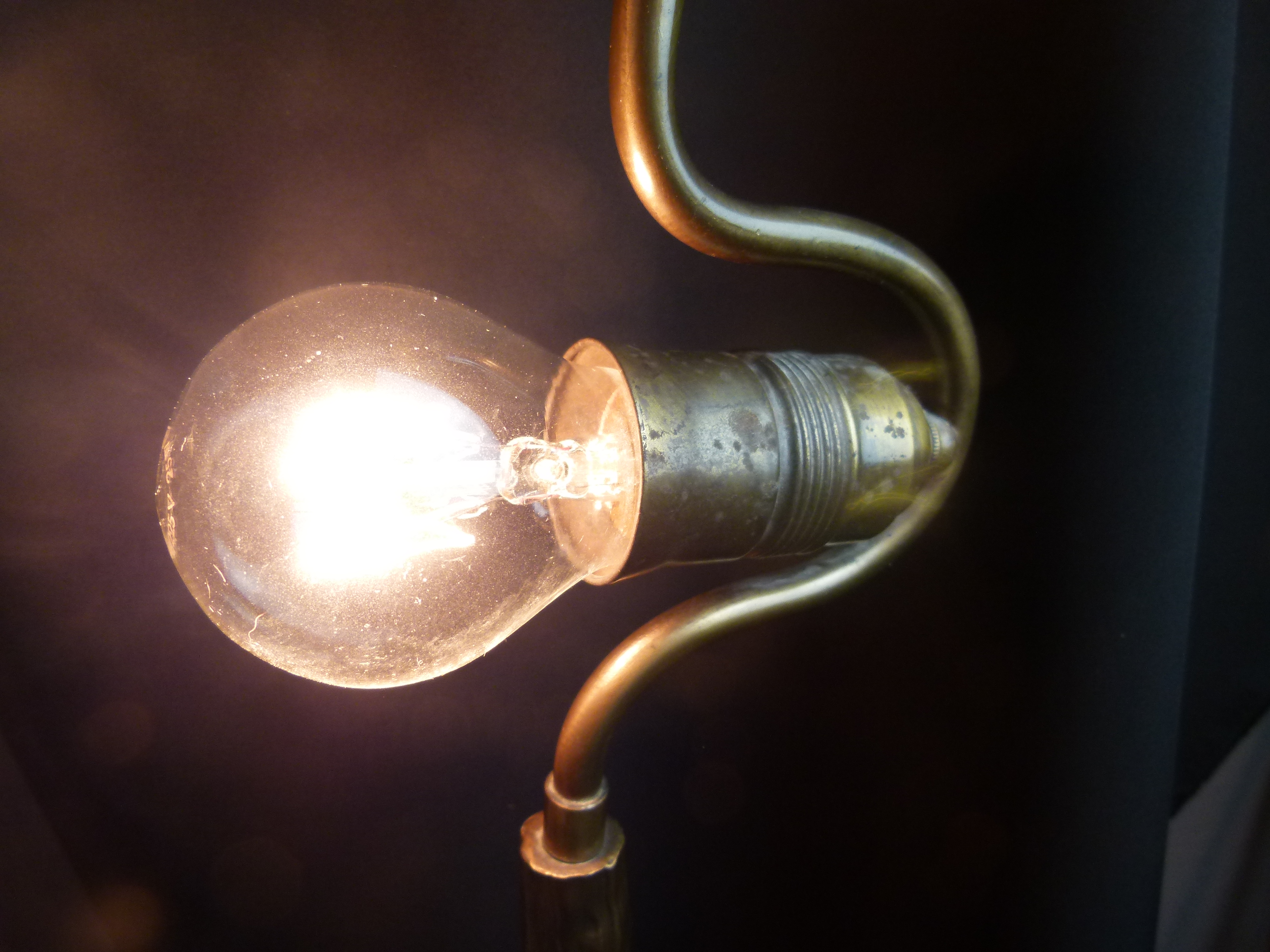 Große antike Schreibtischlampe Alter Fritz 