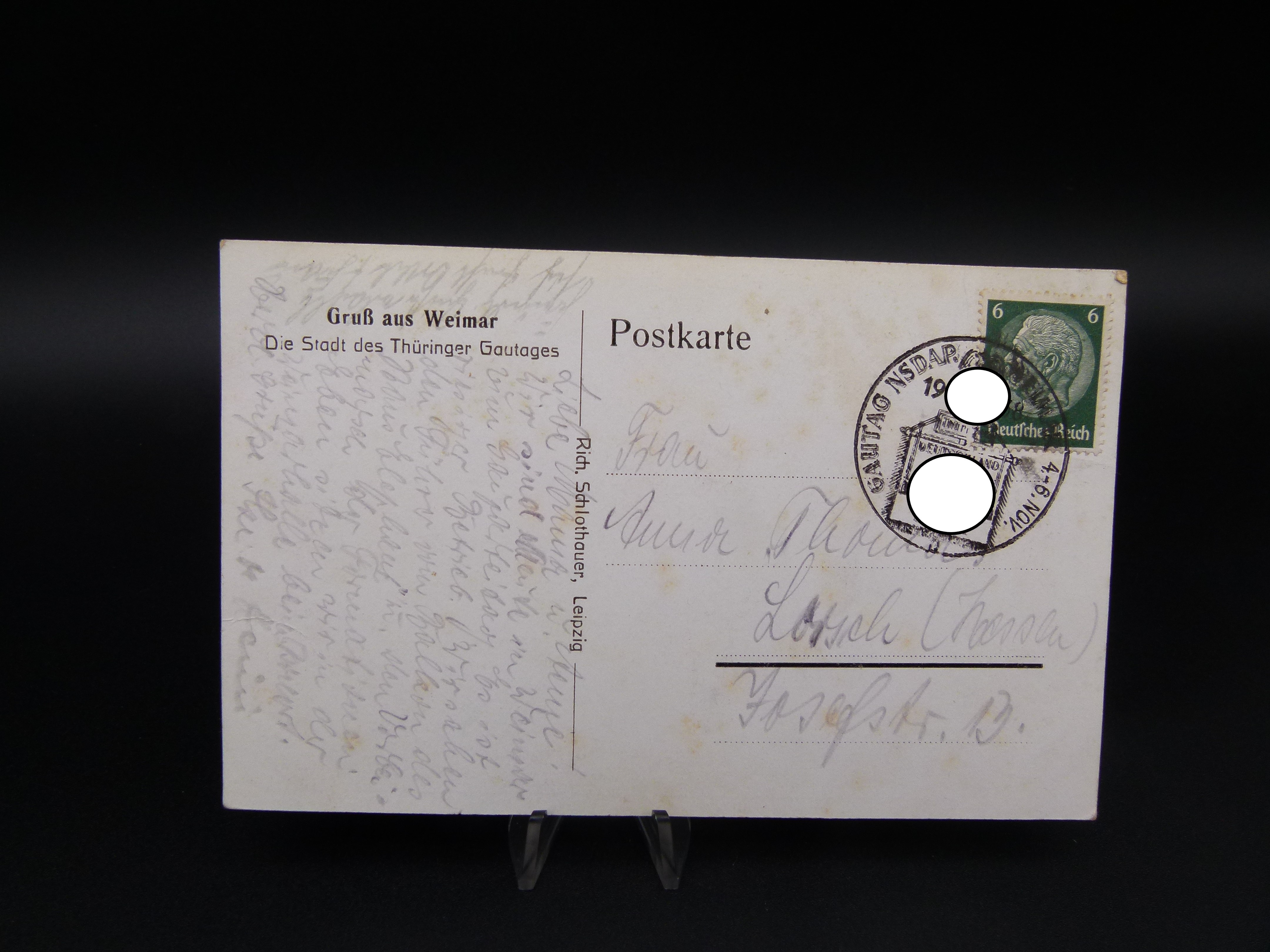 AK Gautag Weimar Sauckel Hitler Kampfbahn Raritaet