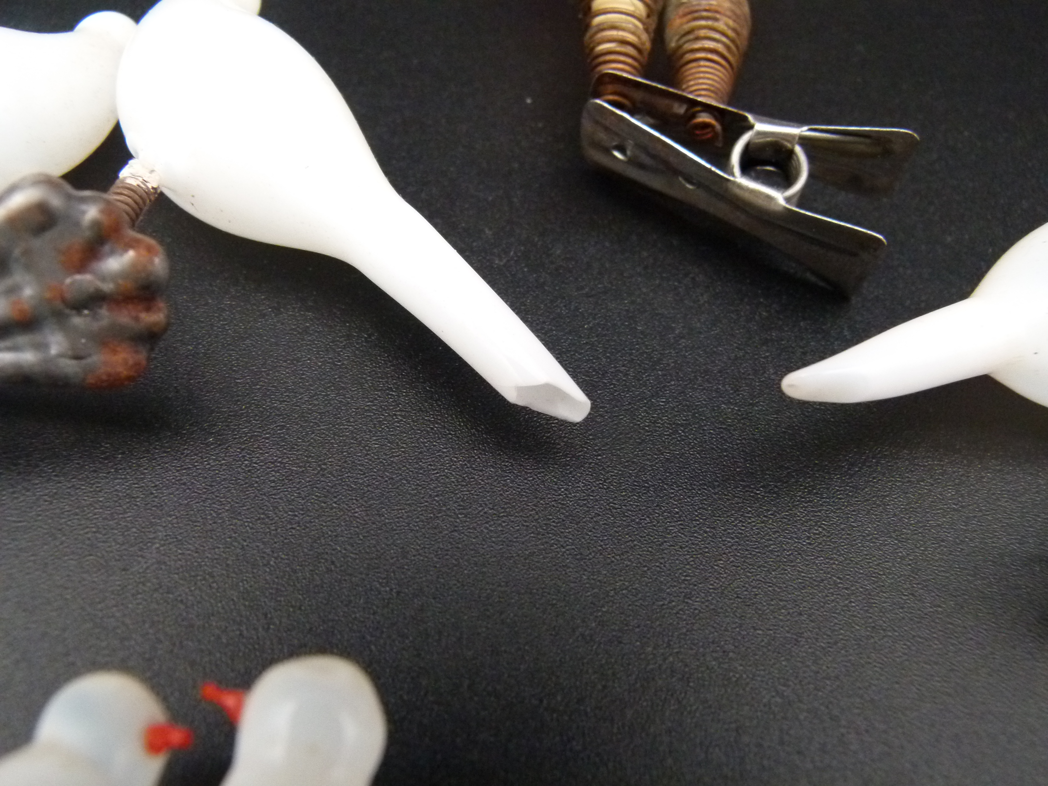 Antiker Christbaumschmuck Lauscha Tauben und Pilz