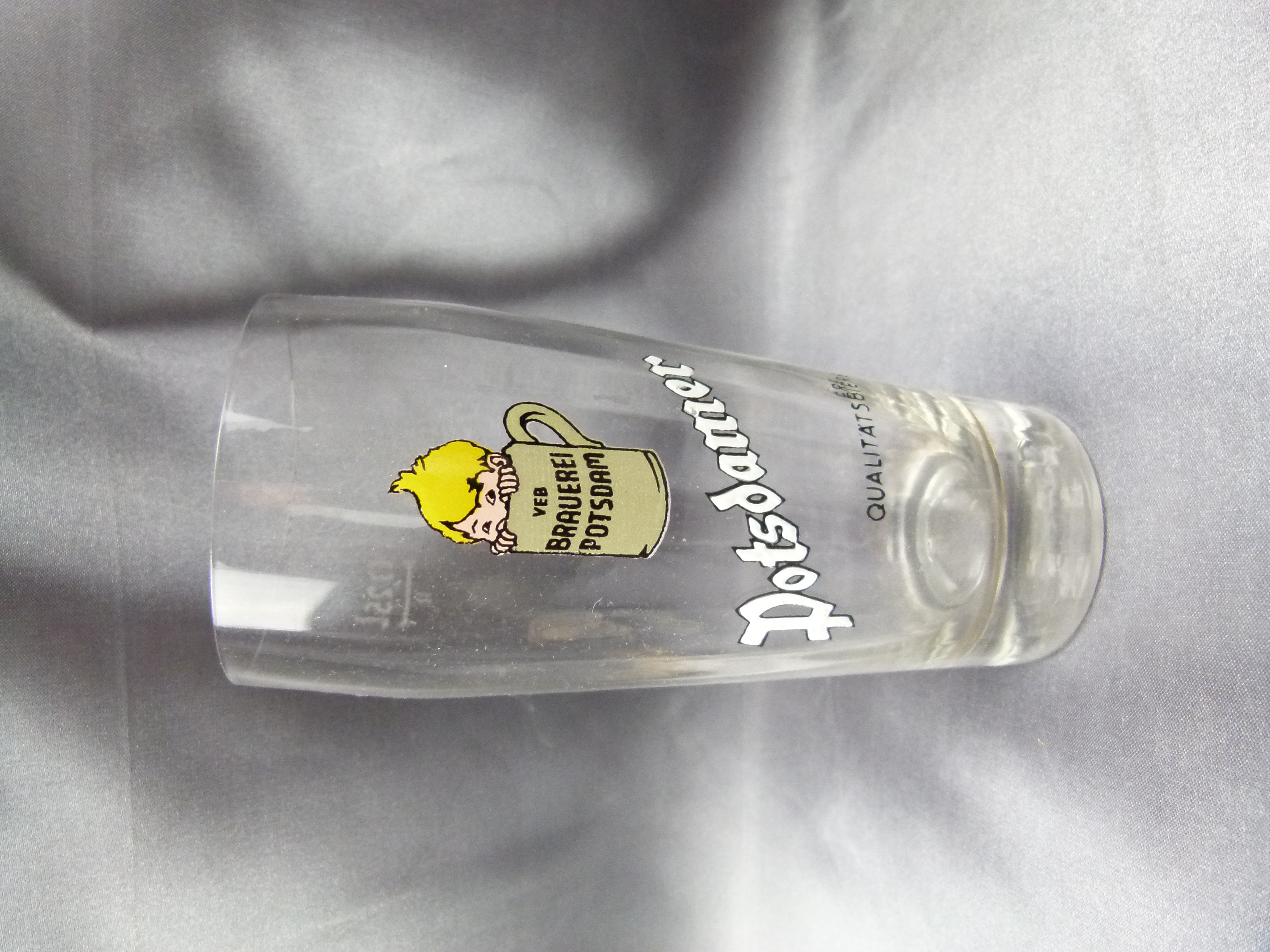 Werbeglas VEB Potsdamer Qualitätsbiere 