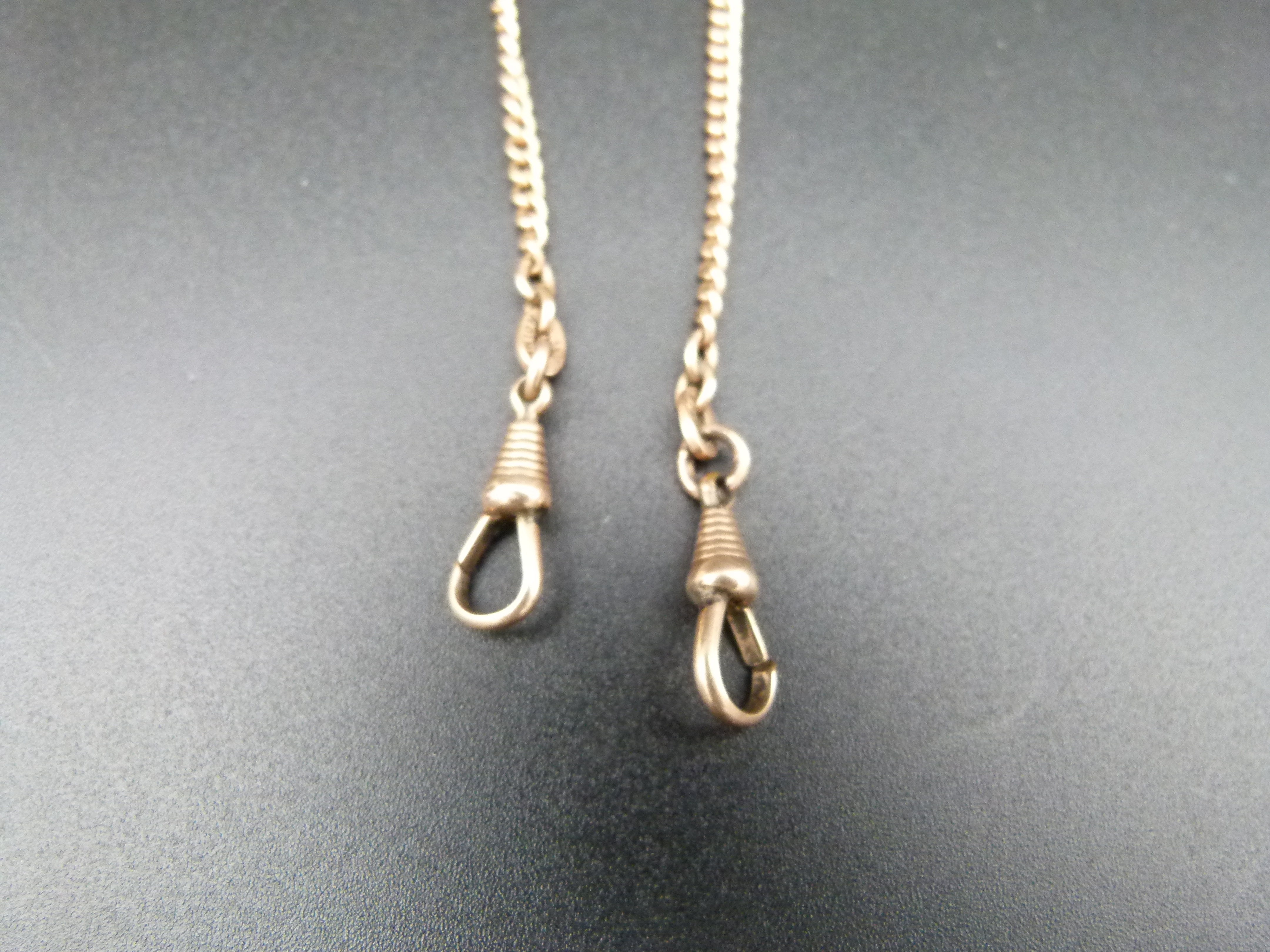 Ausgefallene antike vergoldete Taschenuhrkette 