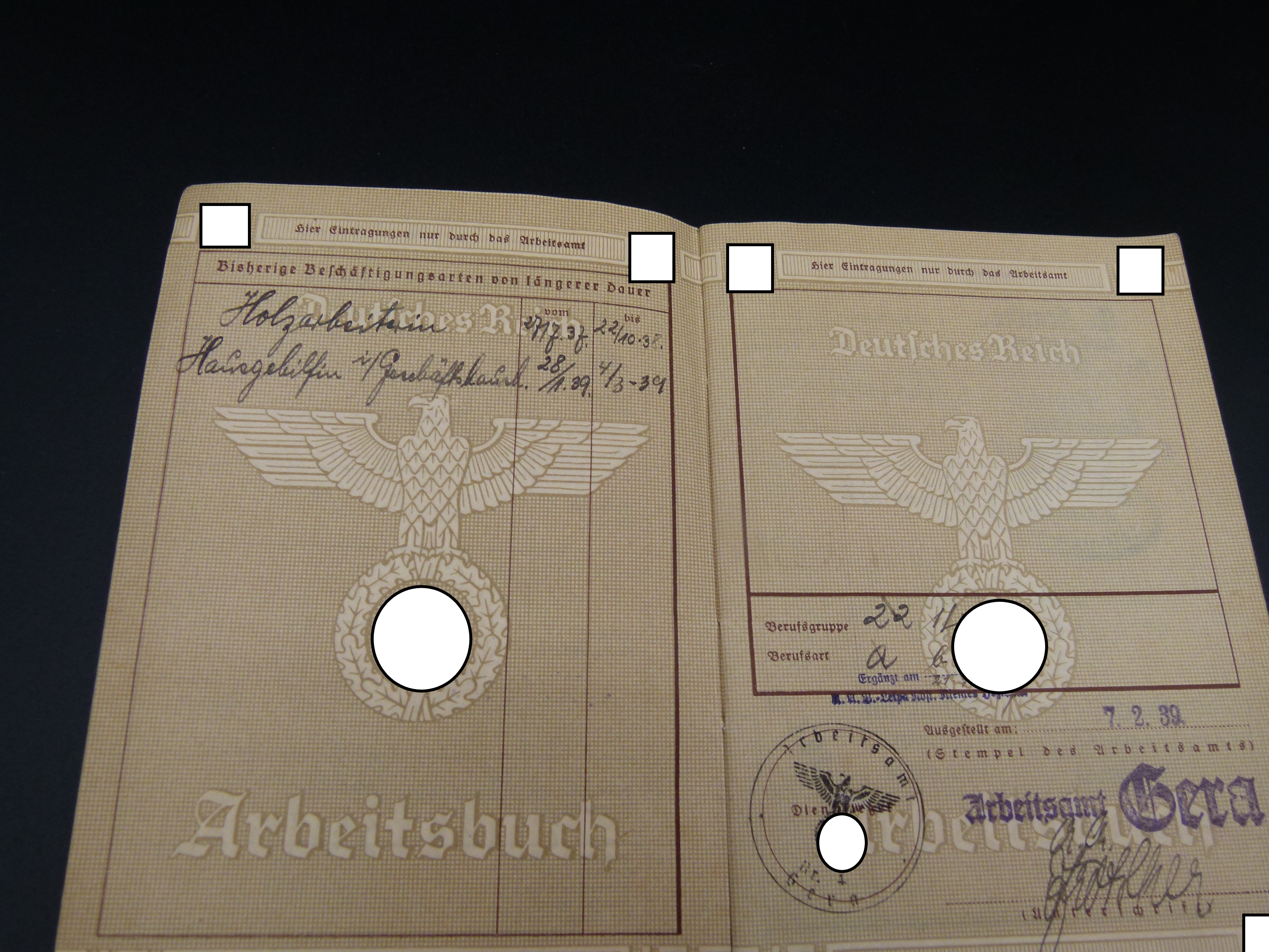 Arbeitsbuch Frau Luftfahrt Zwickau Sudetenland 