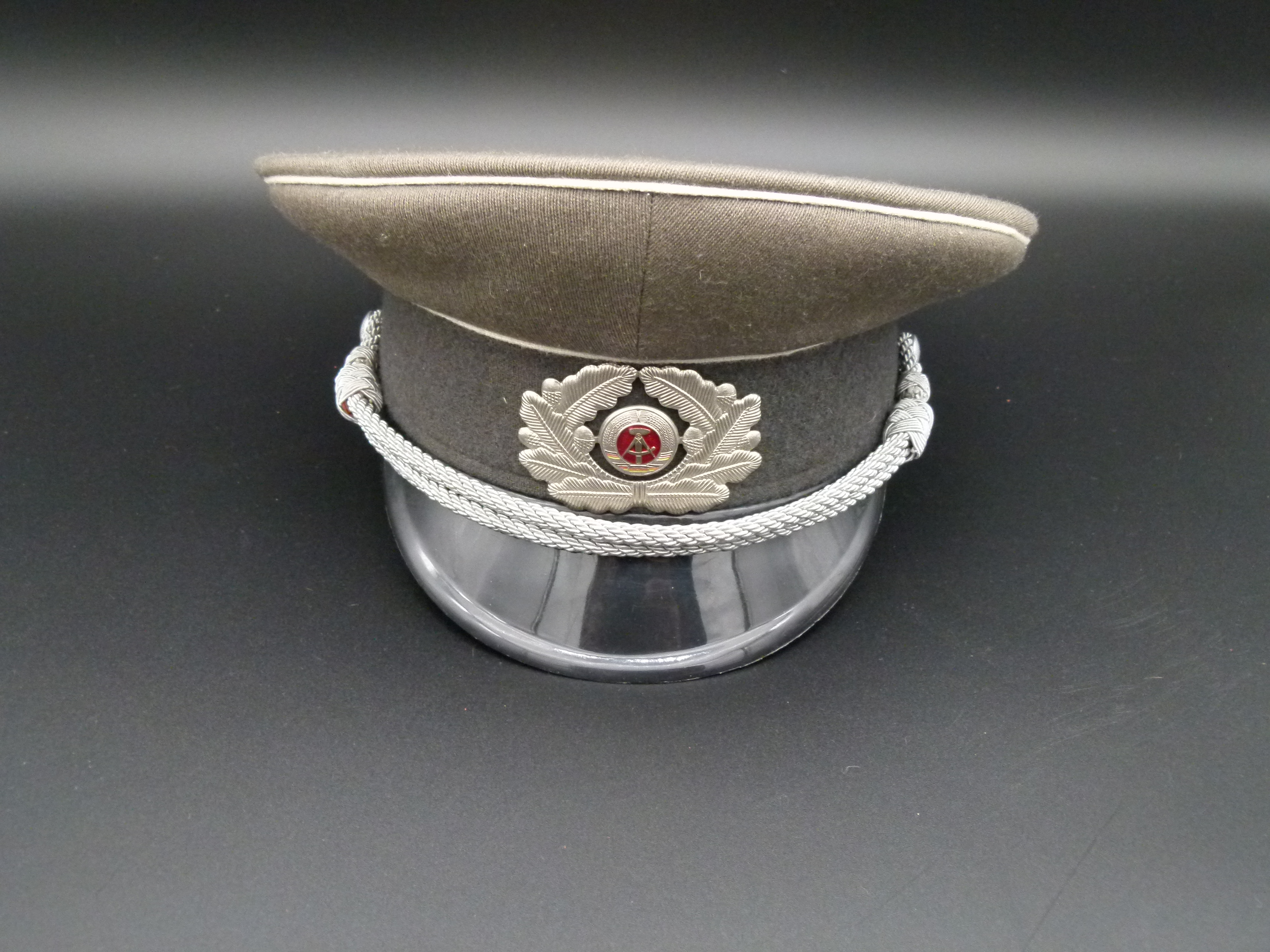 NVA Schirmmuetze Offz Infanterie 1856 A LASK Gr 55