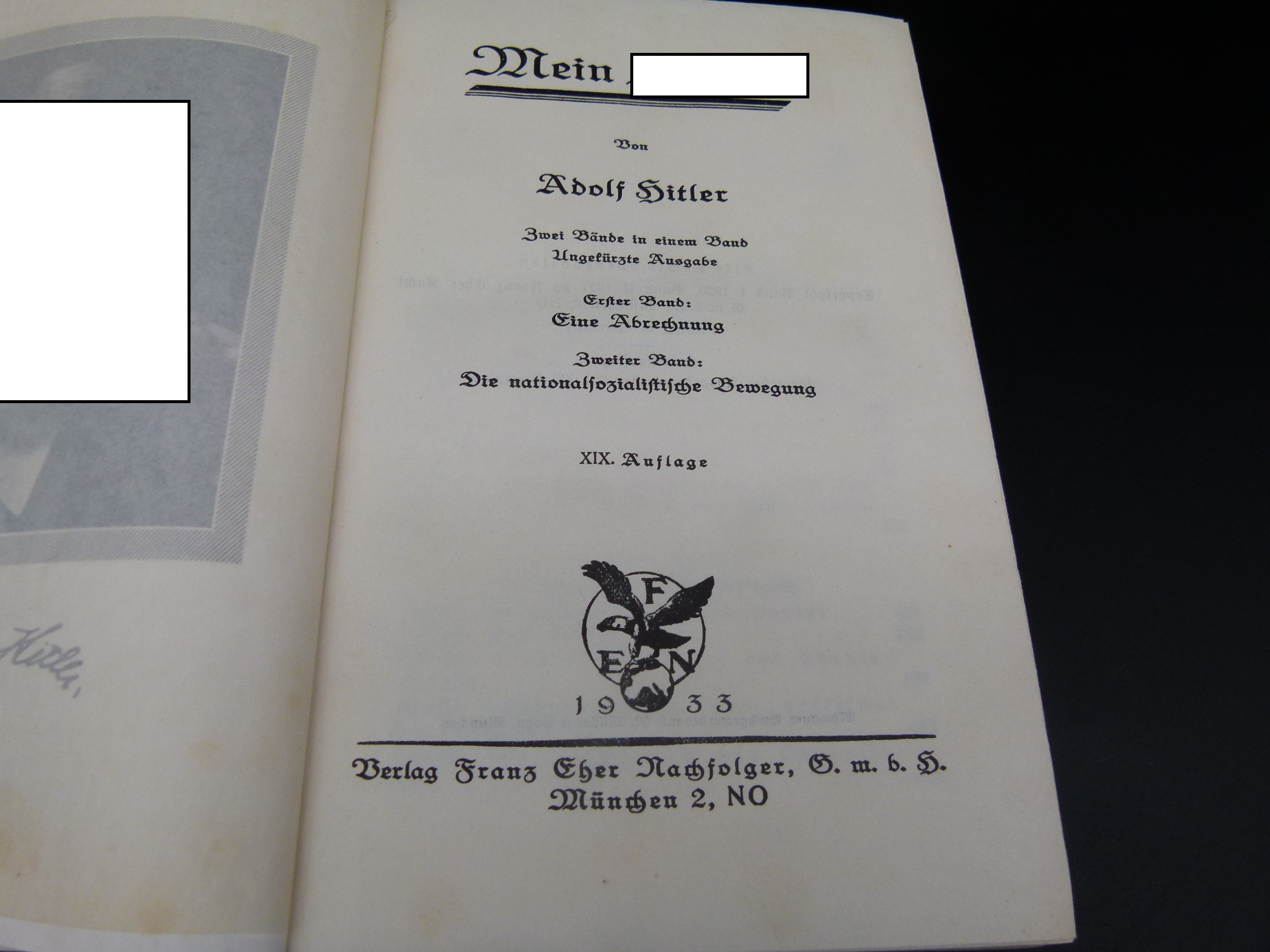 Adolf Hitler Mein Kampf Volksausgabe 1933