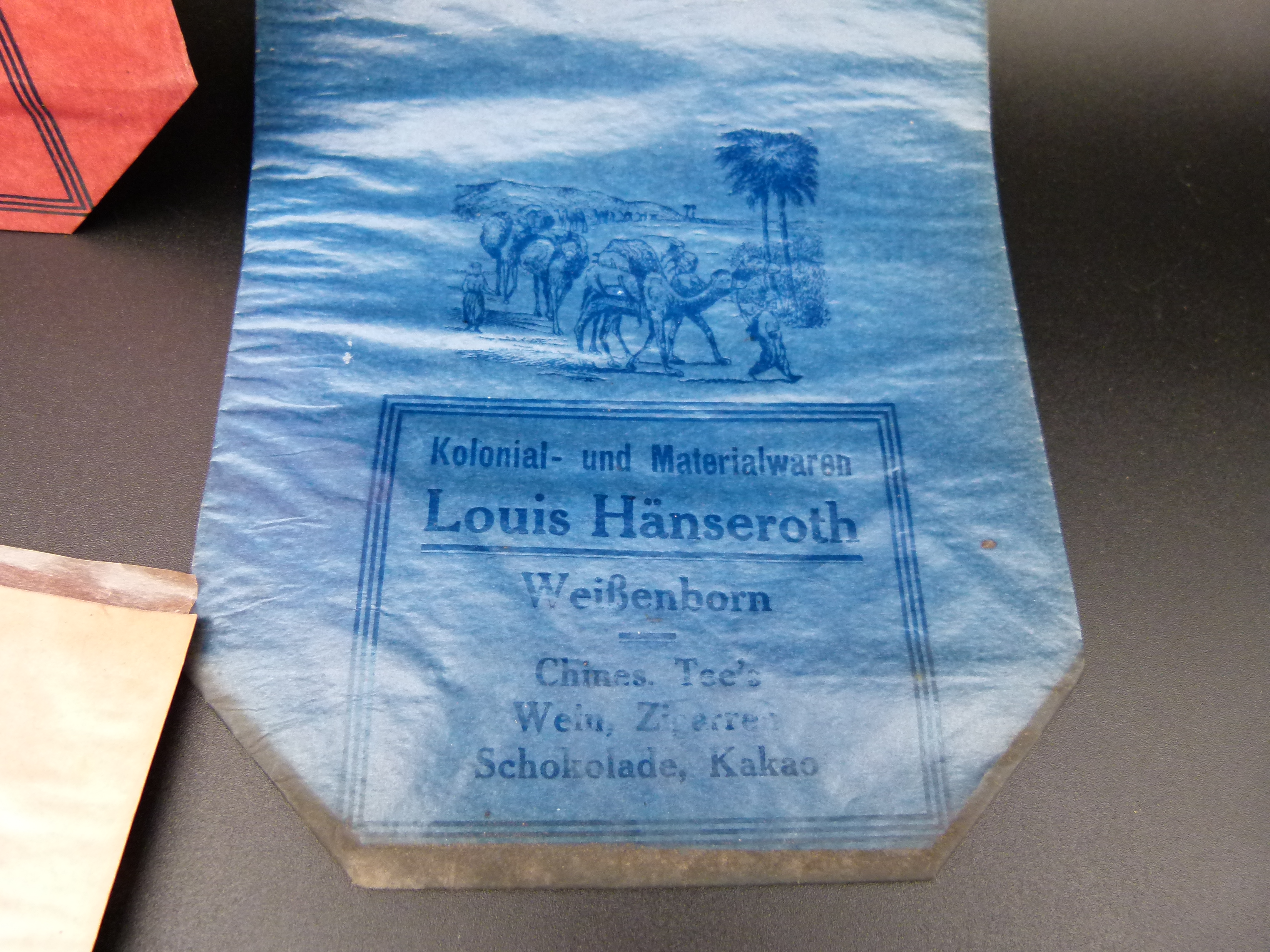 4 Tueten Kolonialwaren Haenseroth Weißenborn