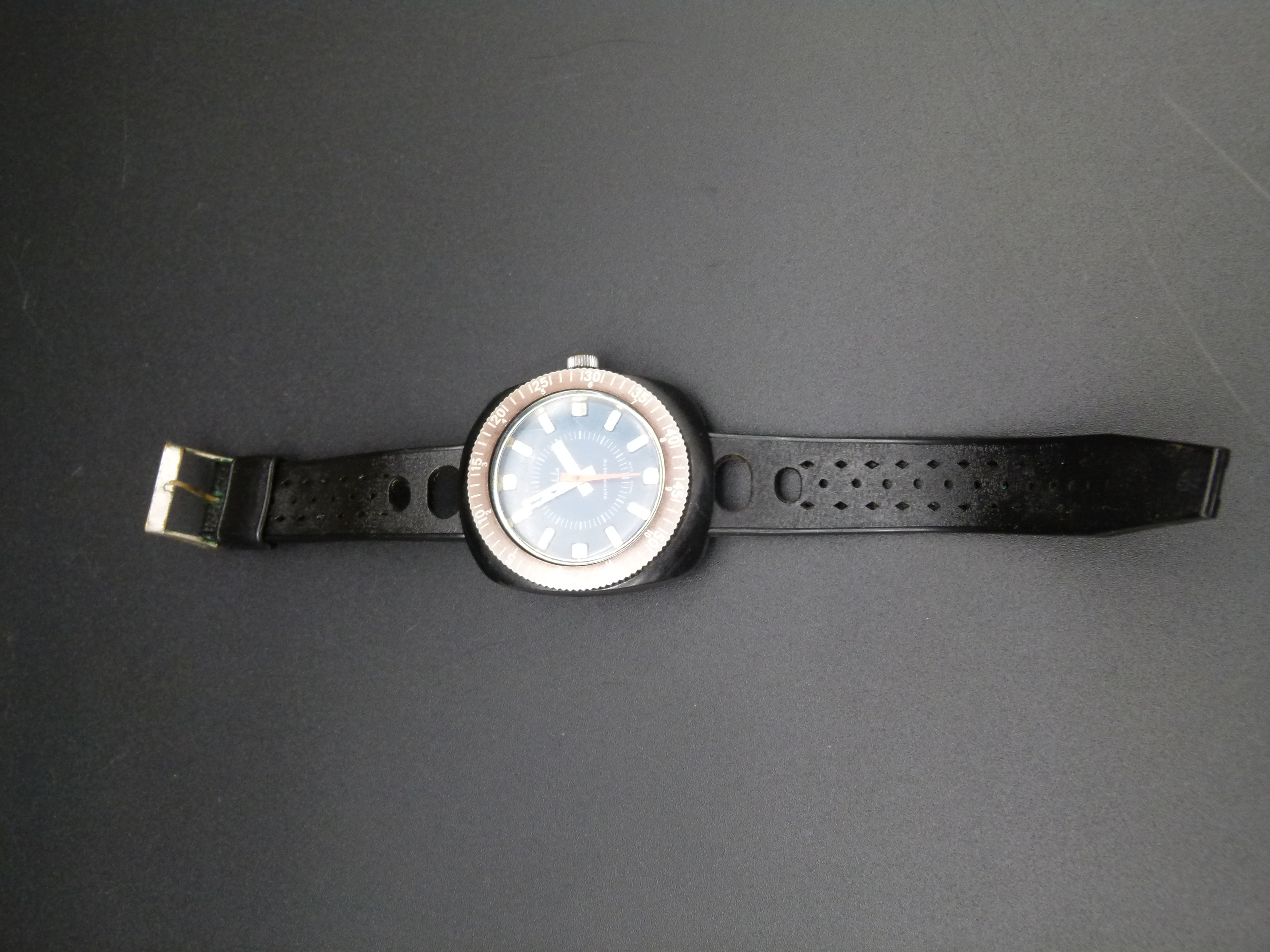 Ruhla Antimagnetic blau tropical DDR Herrenuhr