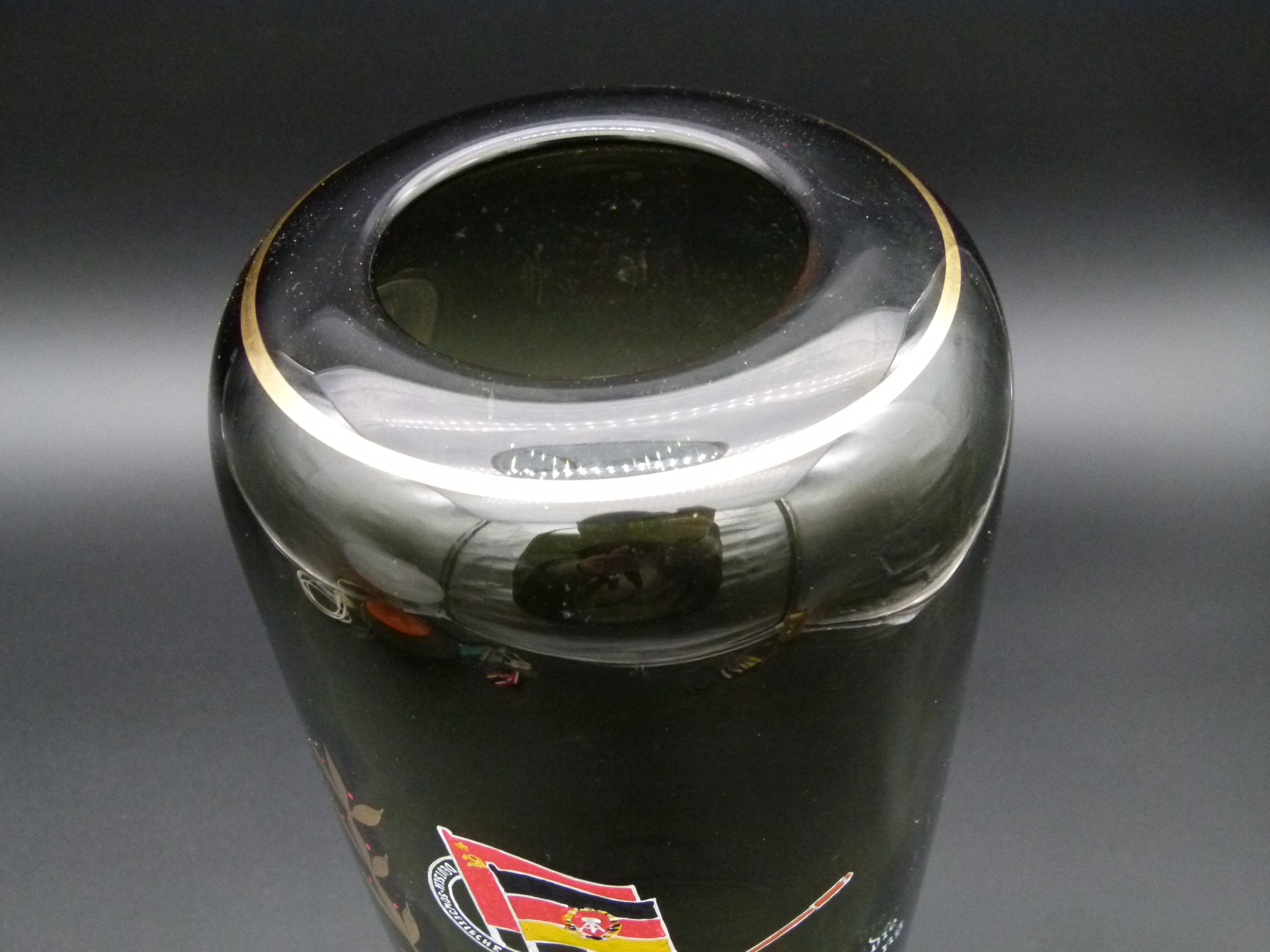 Ehrengeschenk Vase NVA Panzerwaffe Uebung 1966  