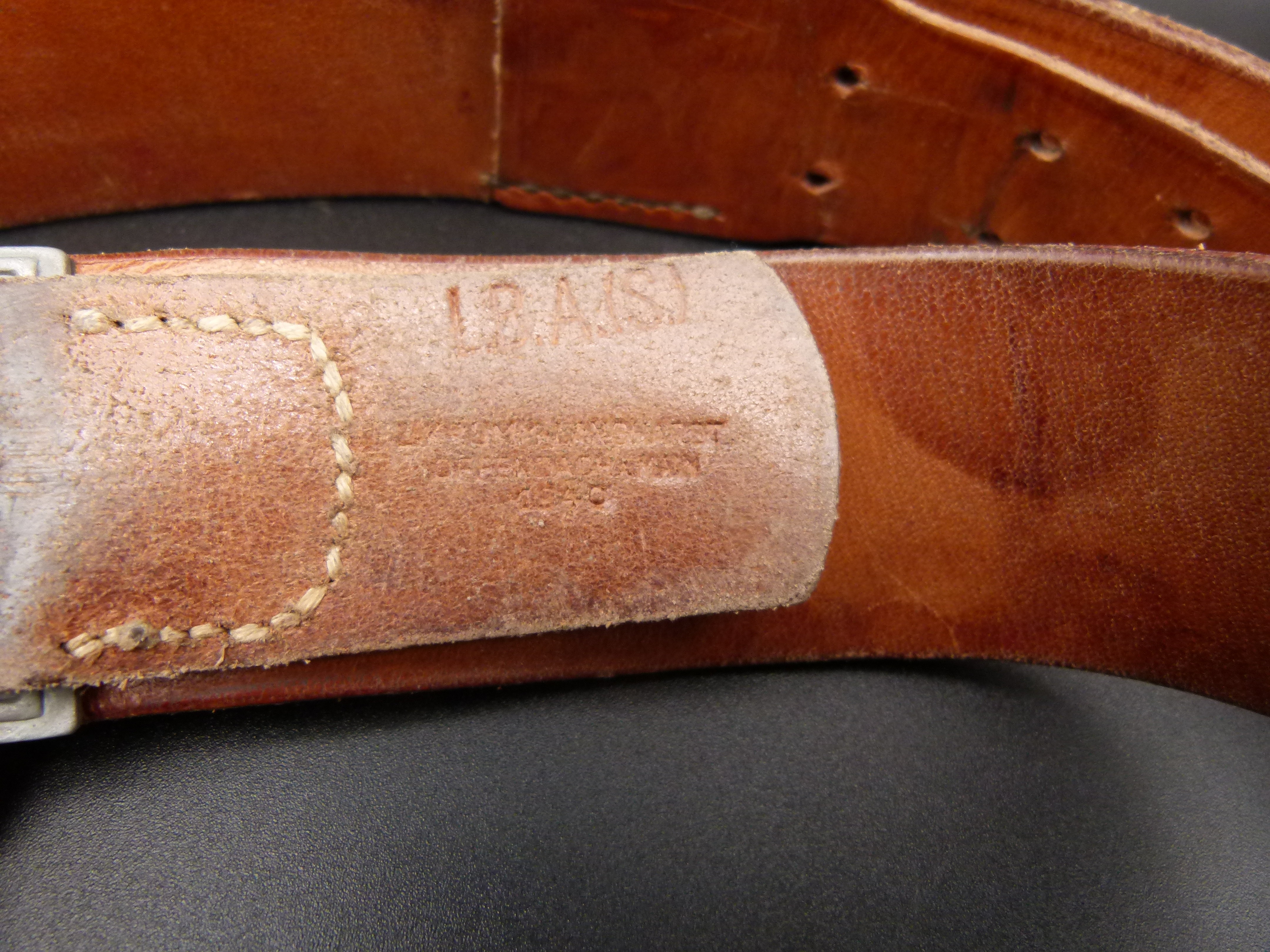 Luftwaffen Koppelriemen LBA Sonneberg gestempelt