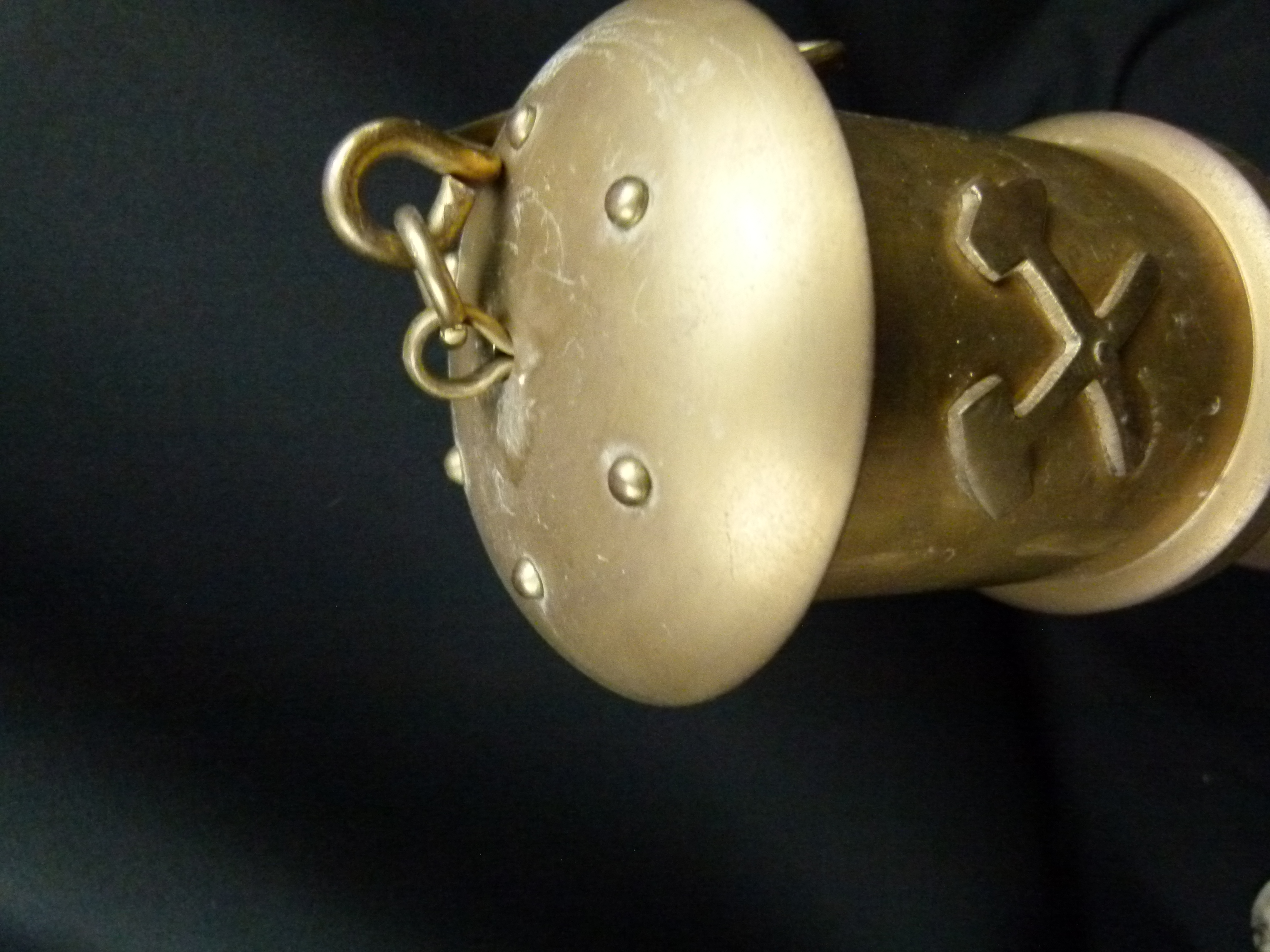 Alte Bergmannslampe Wetterlampe aus Messing 