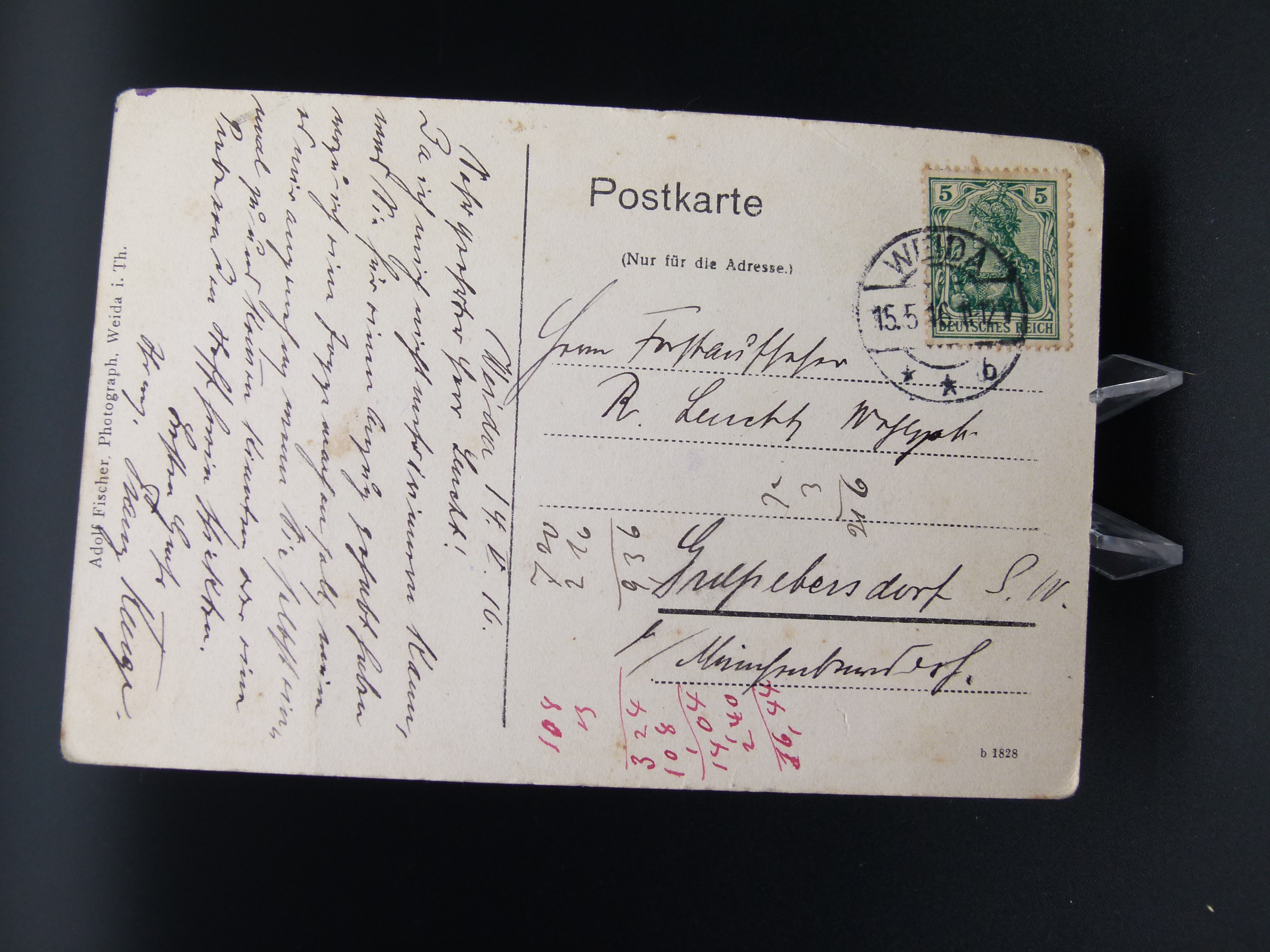 AK Franz Kluge Weida i. Th. seltene Ansichtskarte