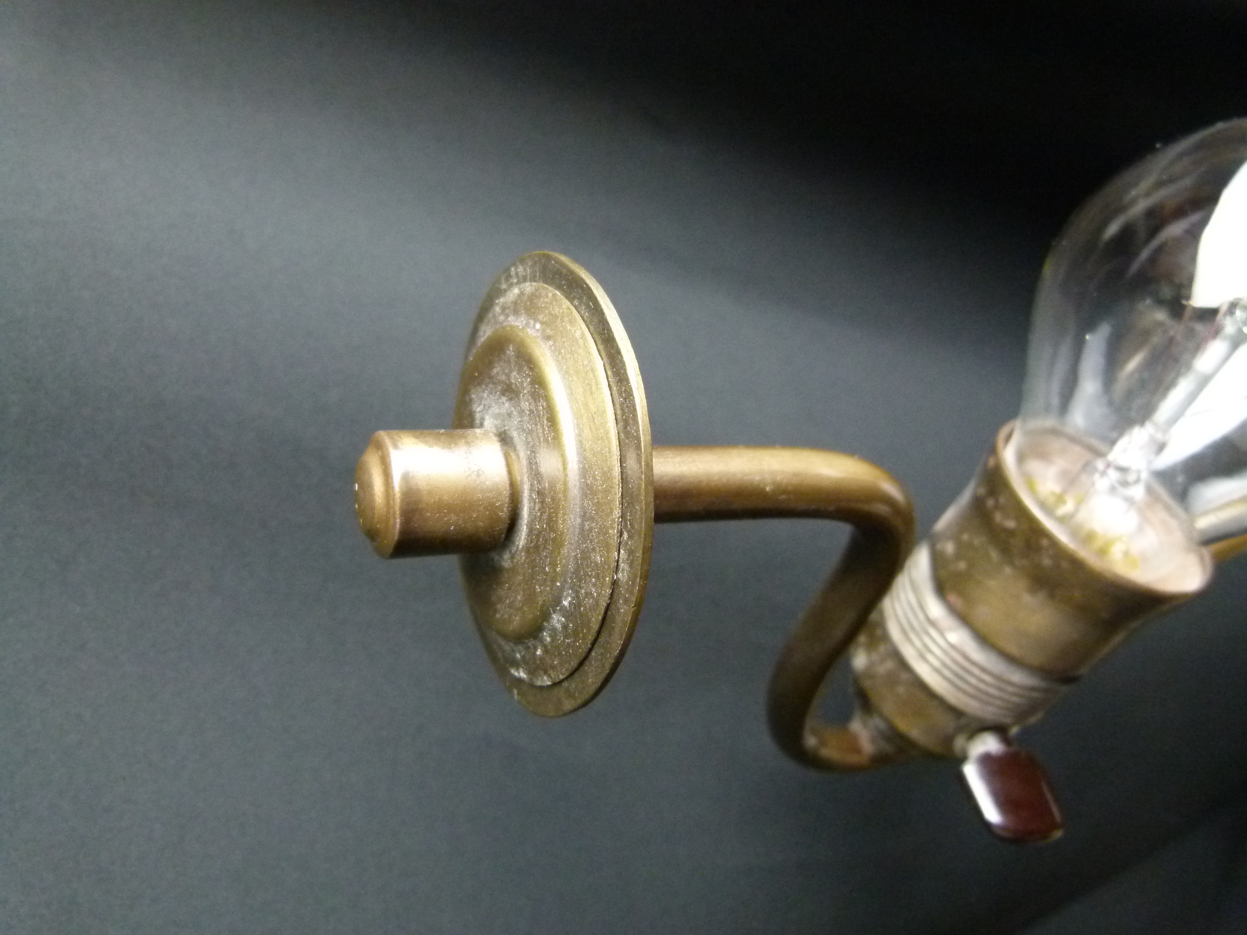 Große antike Schreibtischlampe Alter Fritz 