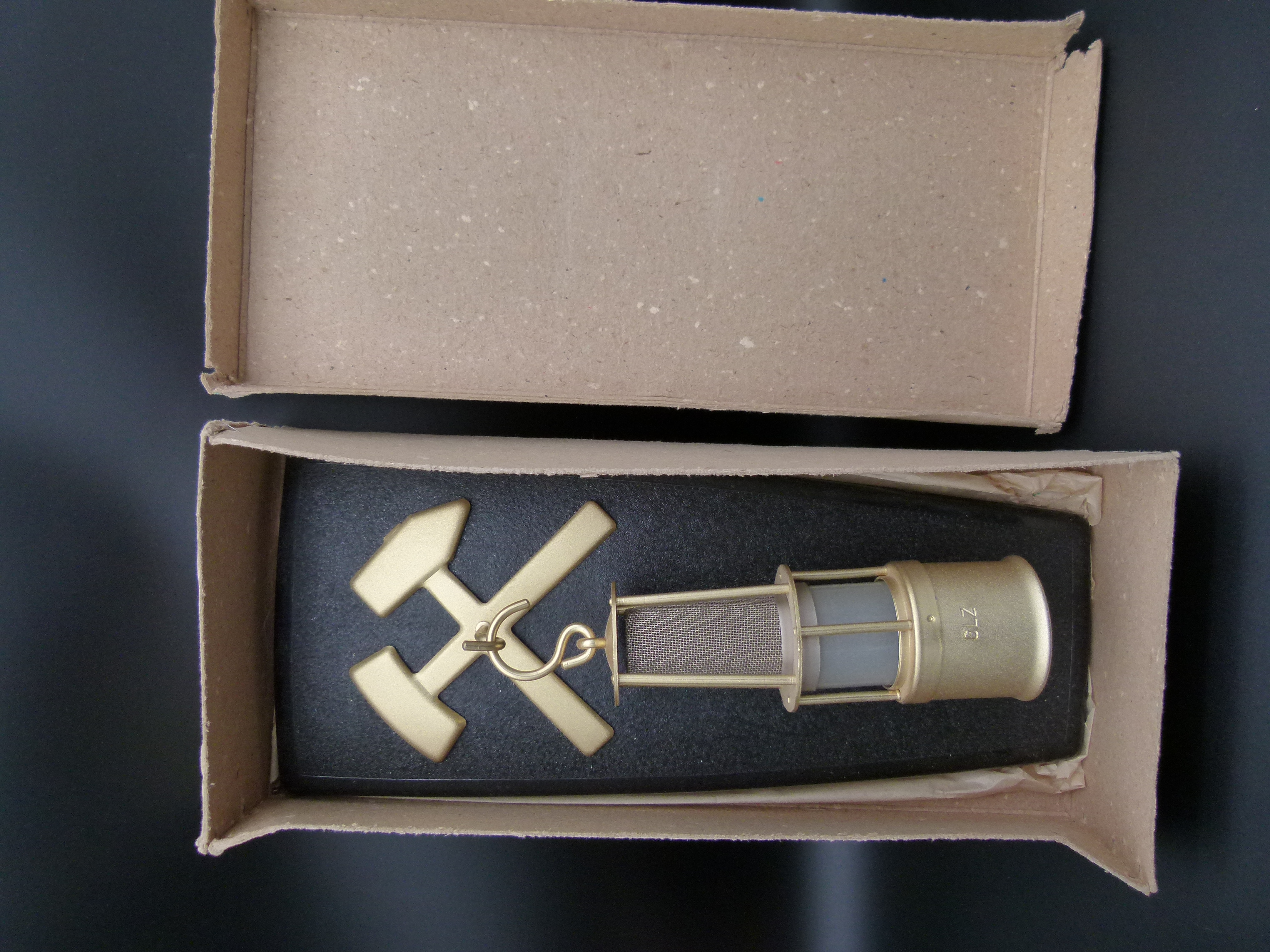 Wandleuchte GLZ Grubenlampe in OVP mit Aufdruck