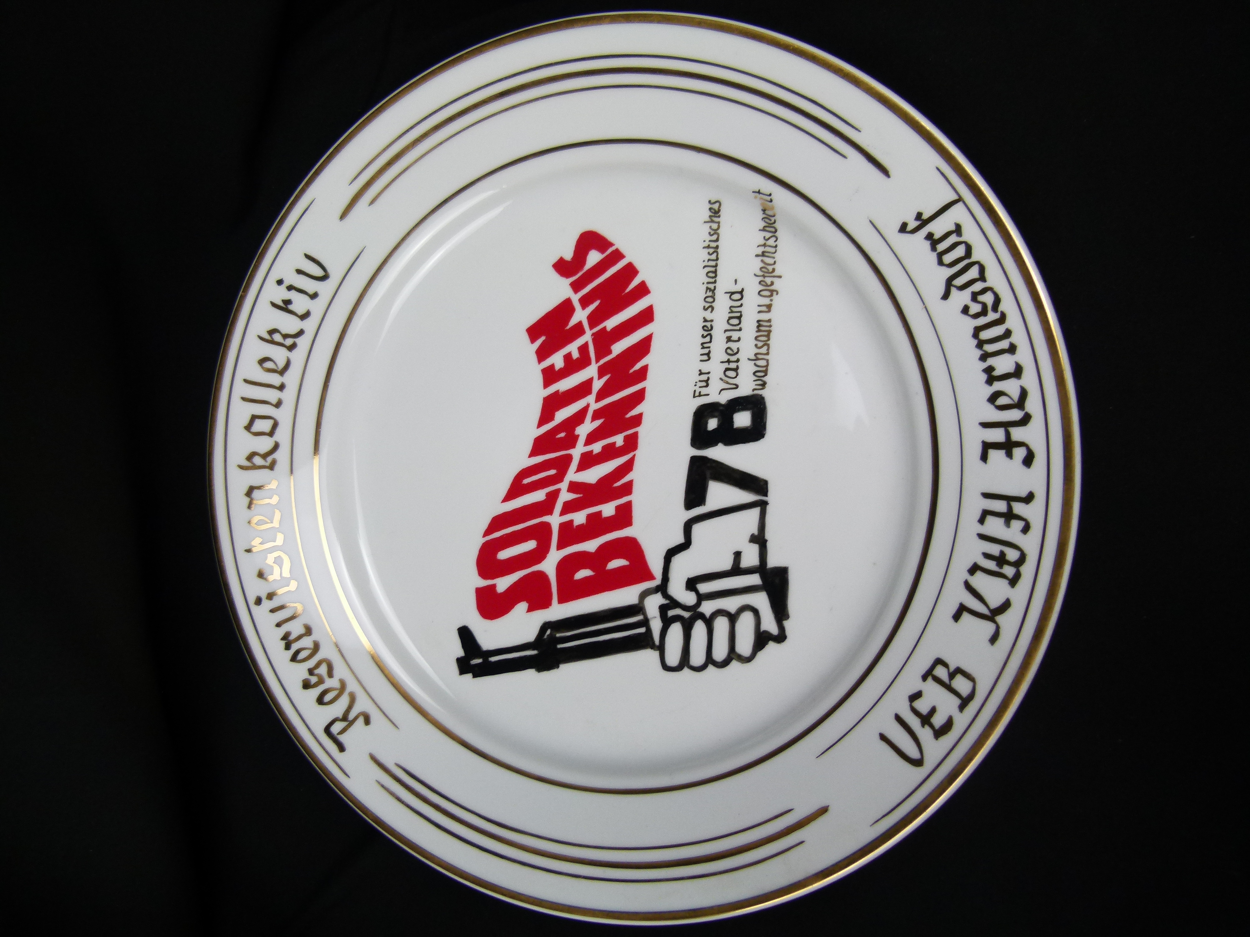 Teller Reservistenkollektiv VEB KWH Hermsdorf 78