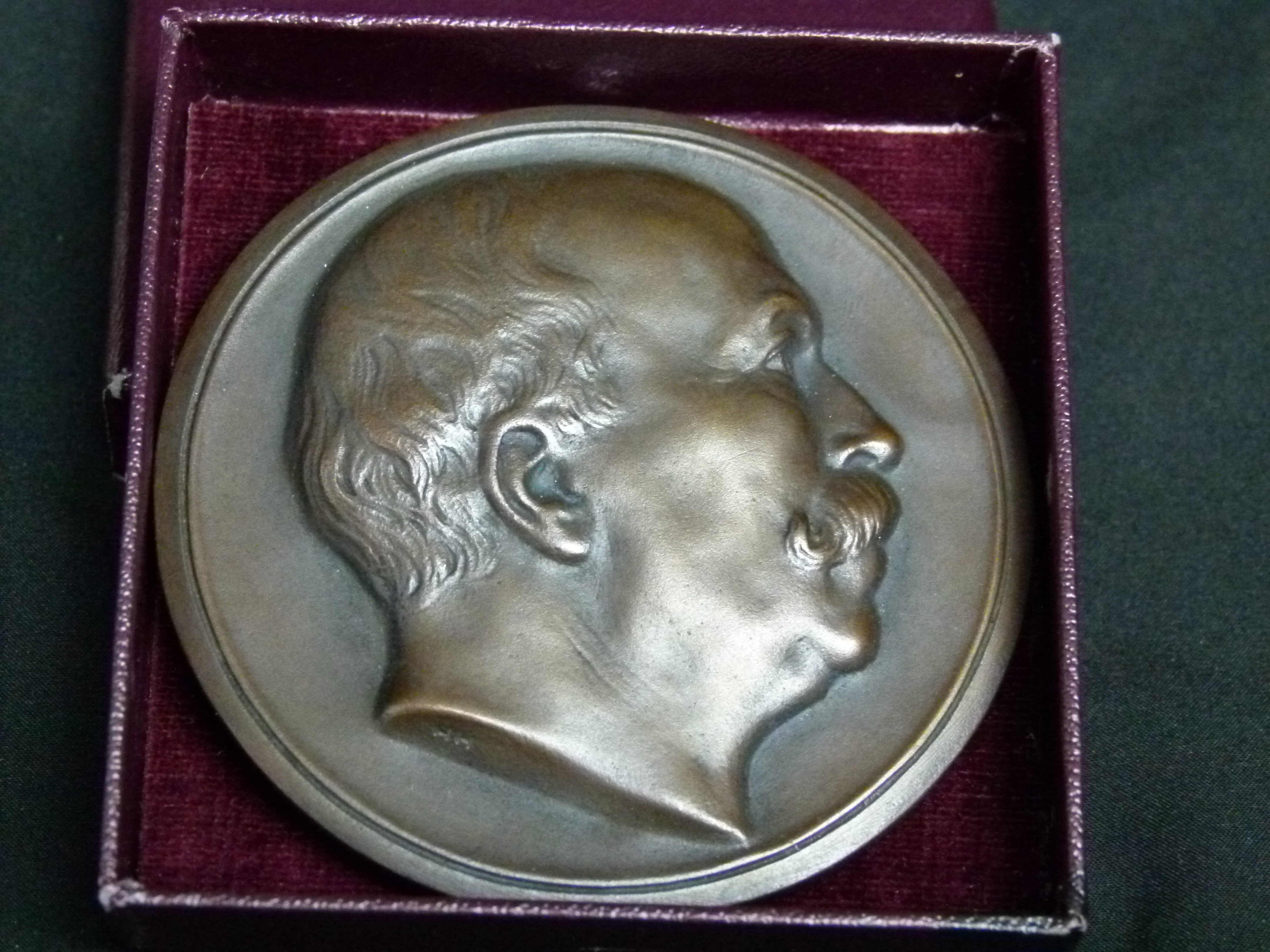 Bismark Bronze Medaille im Etui Andenken Boedikers 