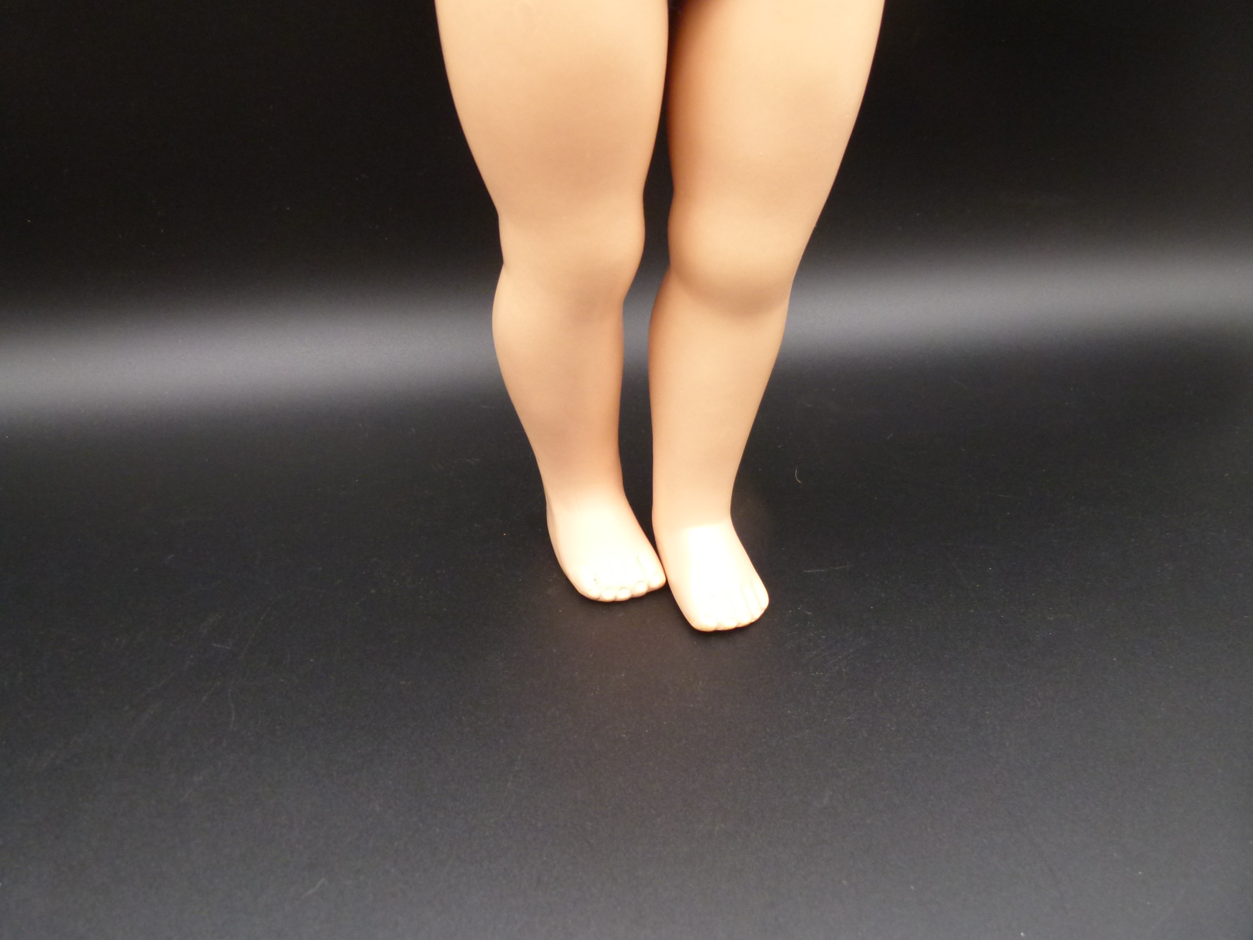 Antike Kinderpuppe mit Wackelaugen 43 cm hoch