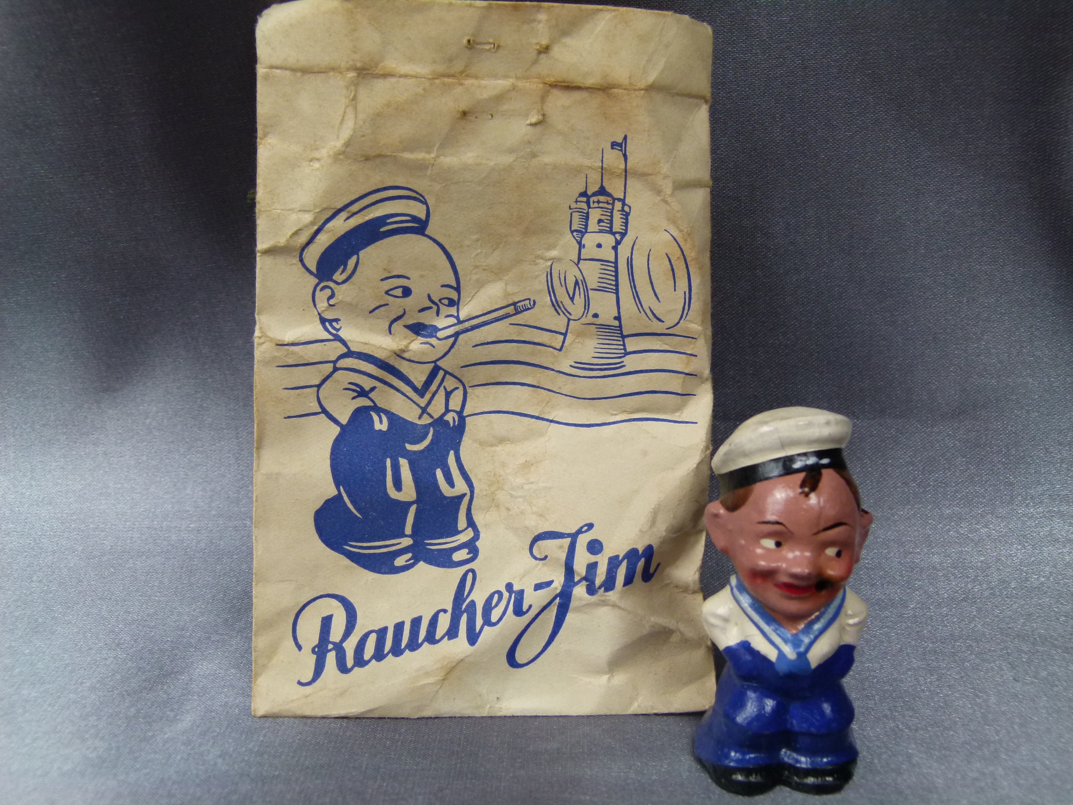 Raucher Jim Massefigur in original Verpackung Ges. Gesch.
