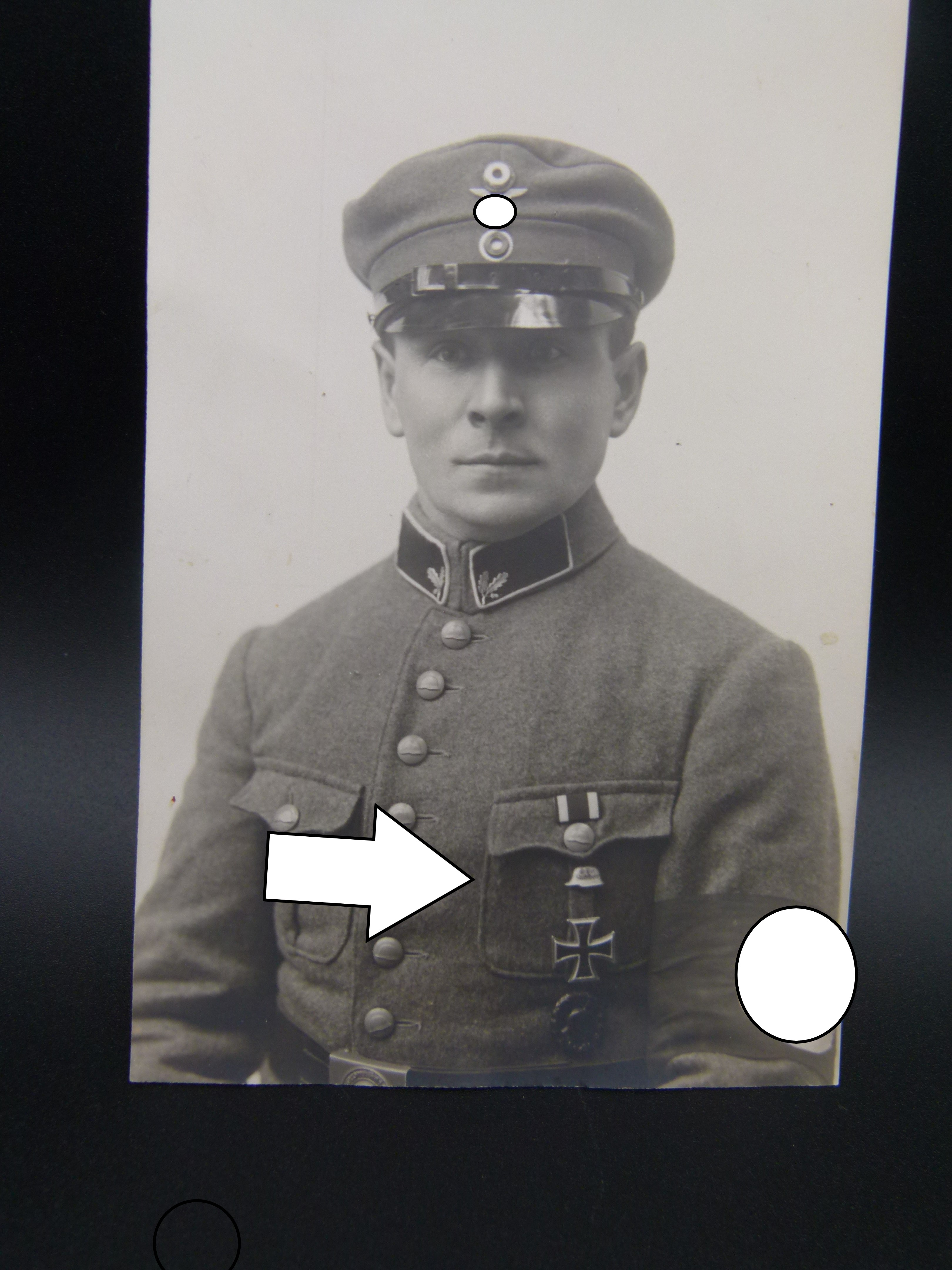 Studioportrait Stahlhelmbund mit EK1 VWA schwarz