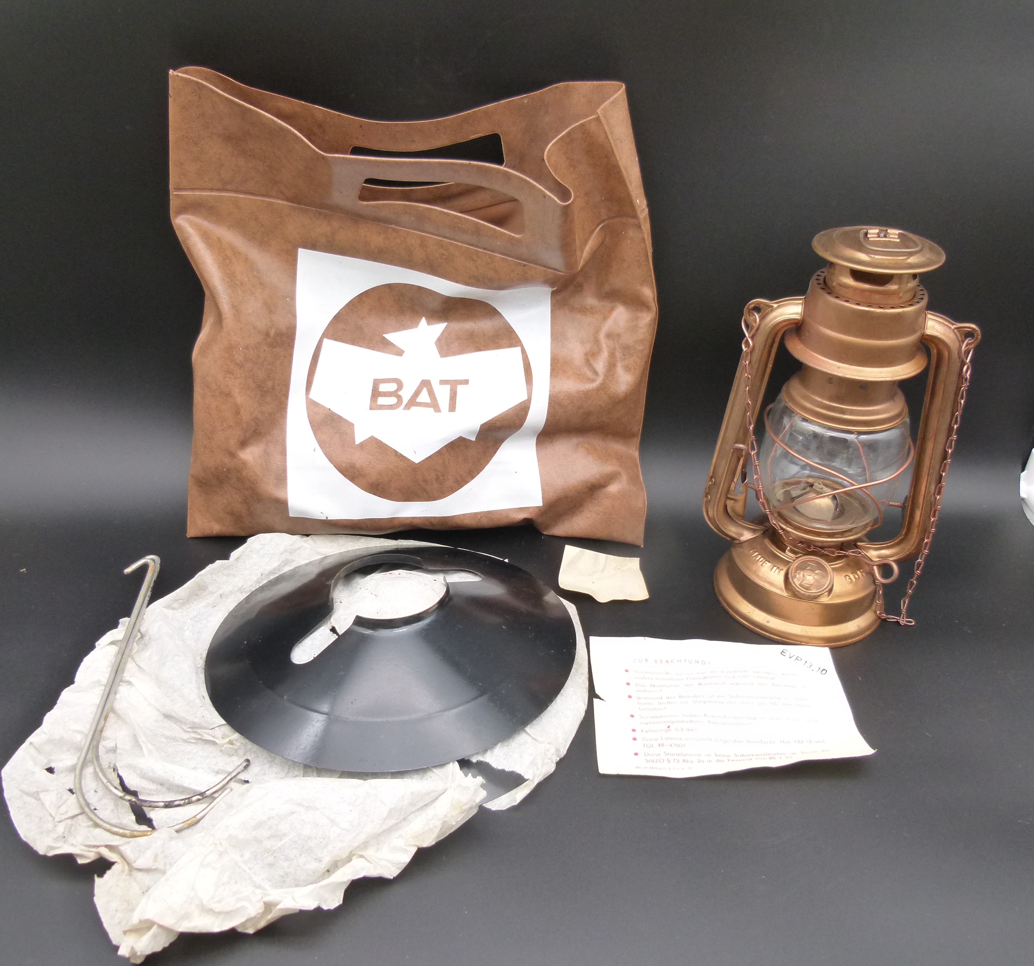 BAT 158 Petroleumlampe Tragetasche und Zubehoer