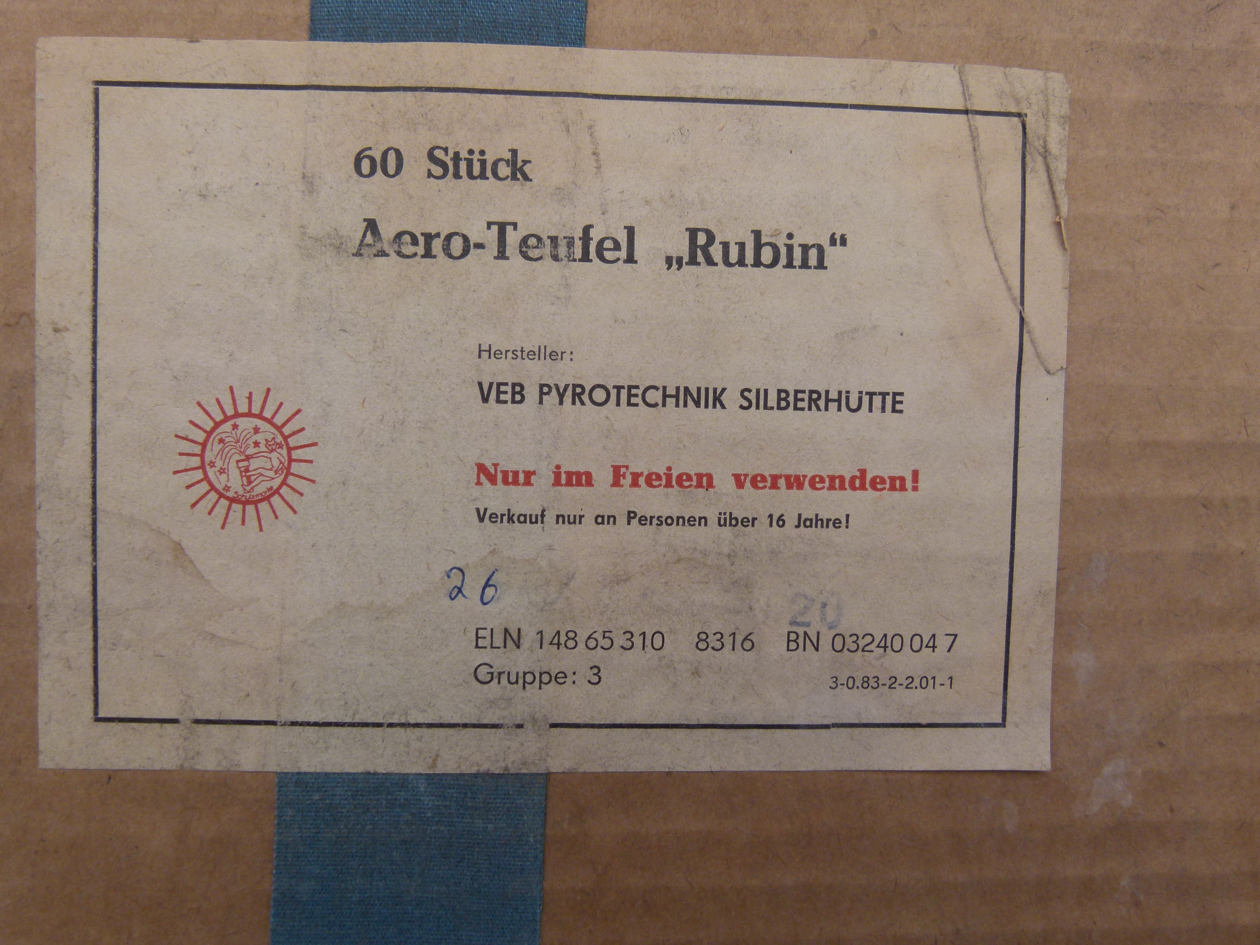 OVP Aero Teufel Rubin fuer 60 Stueck Silberhuette