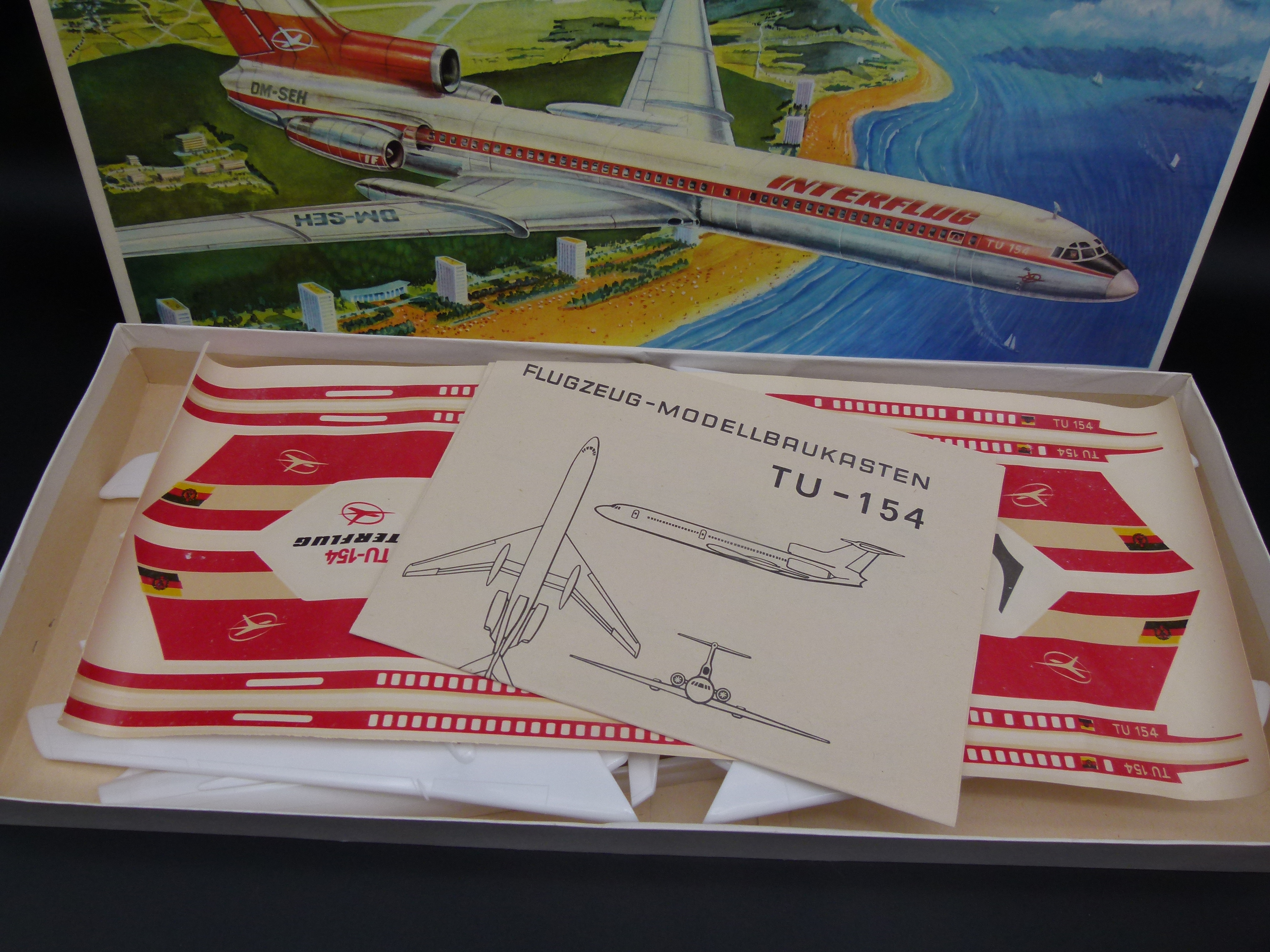 Modellbausatz Interflug DDR TU 154 Plasticart OVP