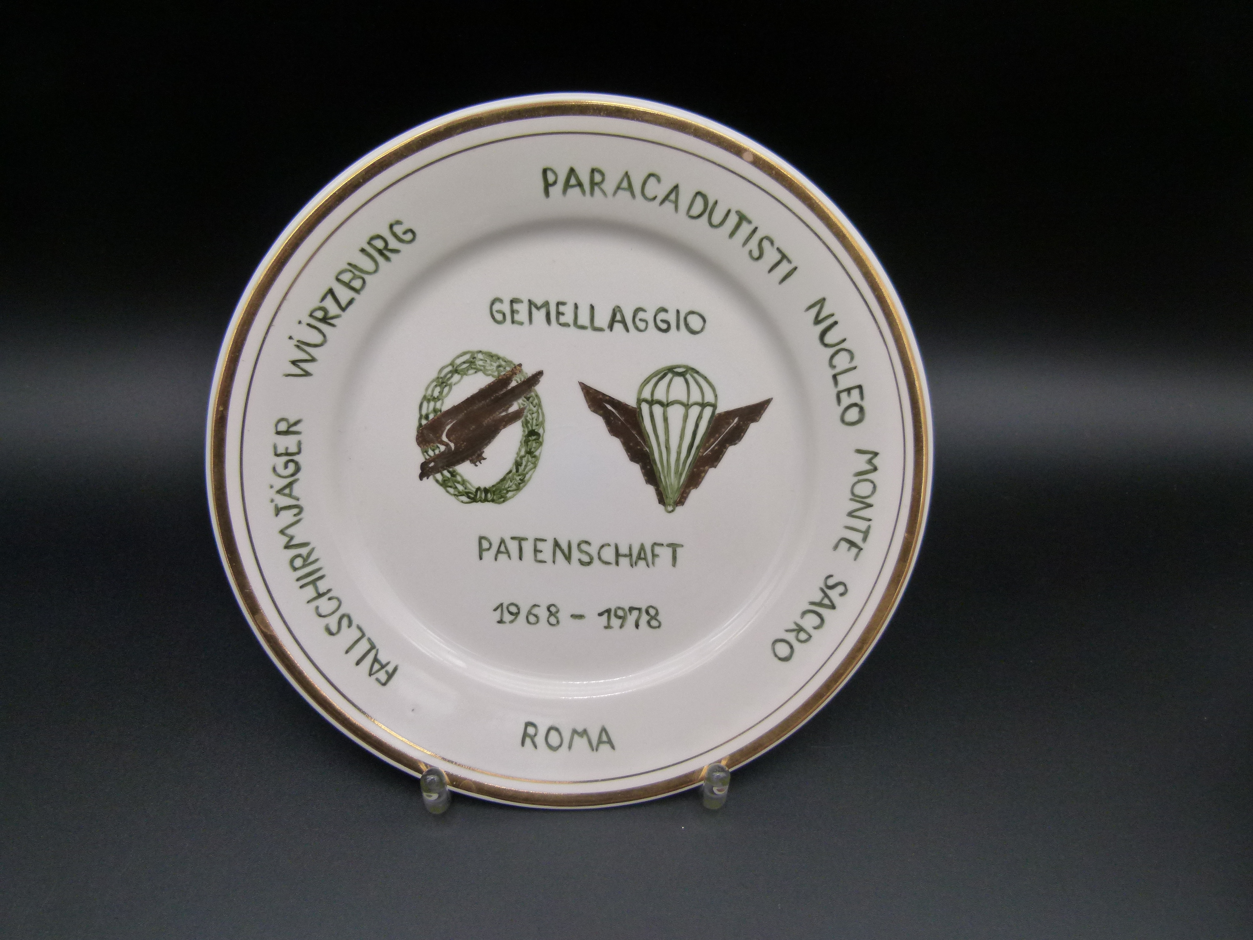 Fallschirmjaeger Wuerzburg Teller 1978 Roma BW