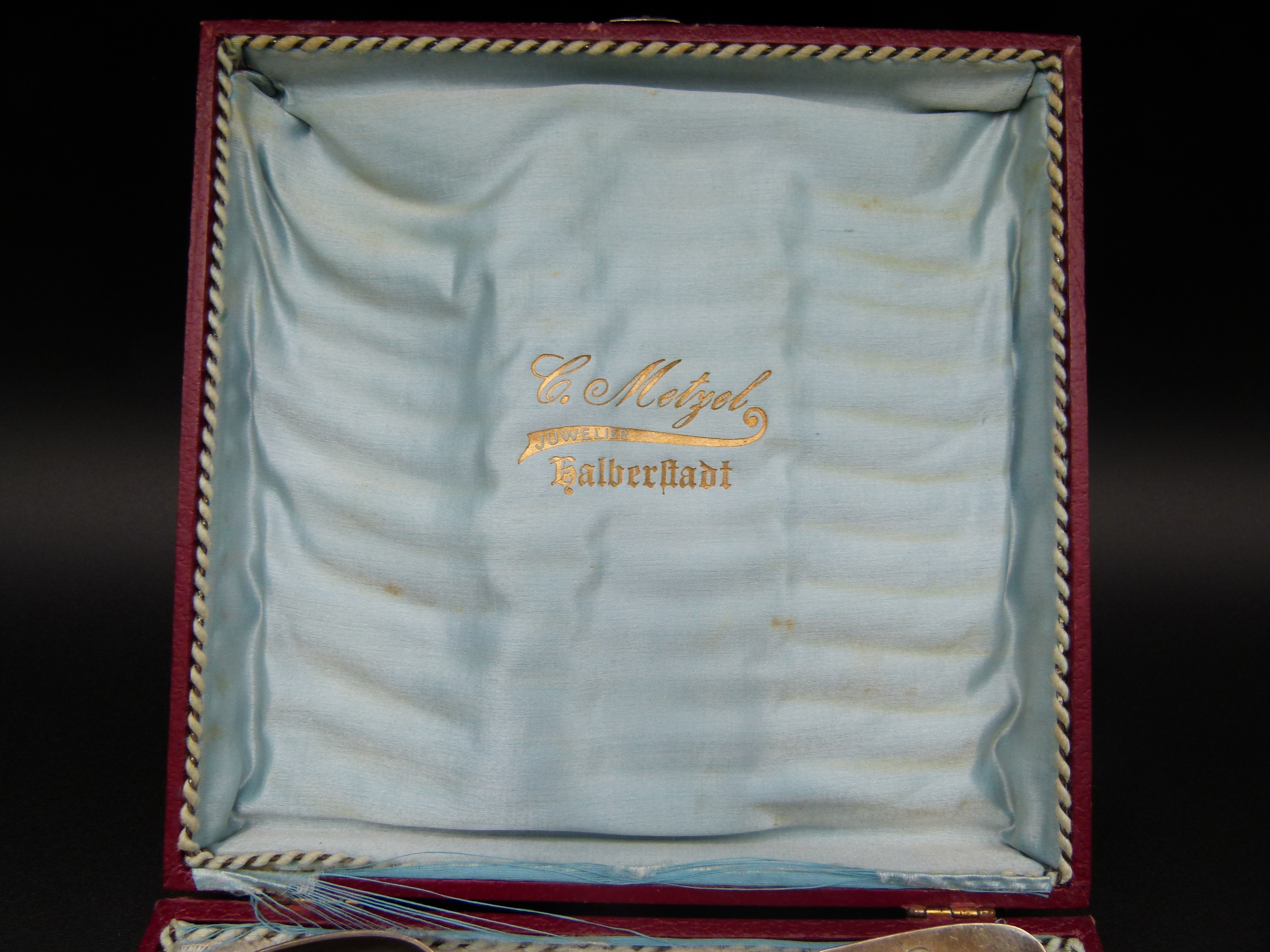 Antike 800 Silberoeffel 12 Stueck Metzel Halberstadt 