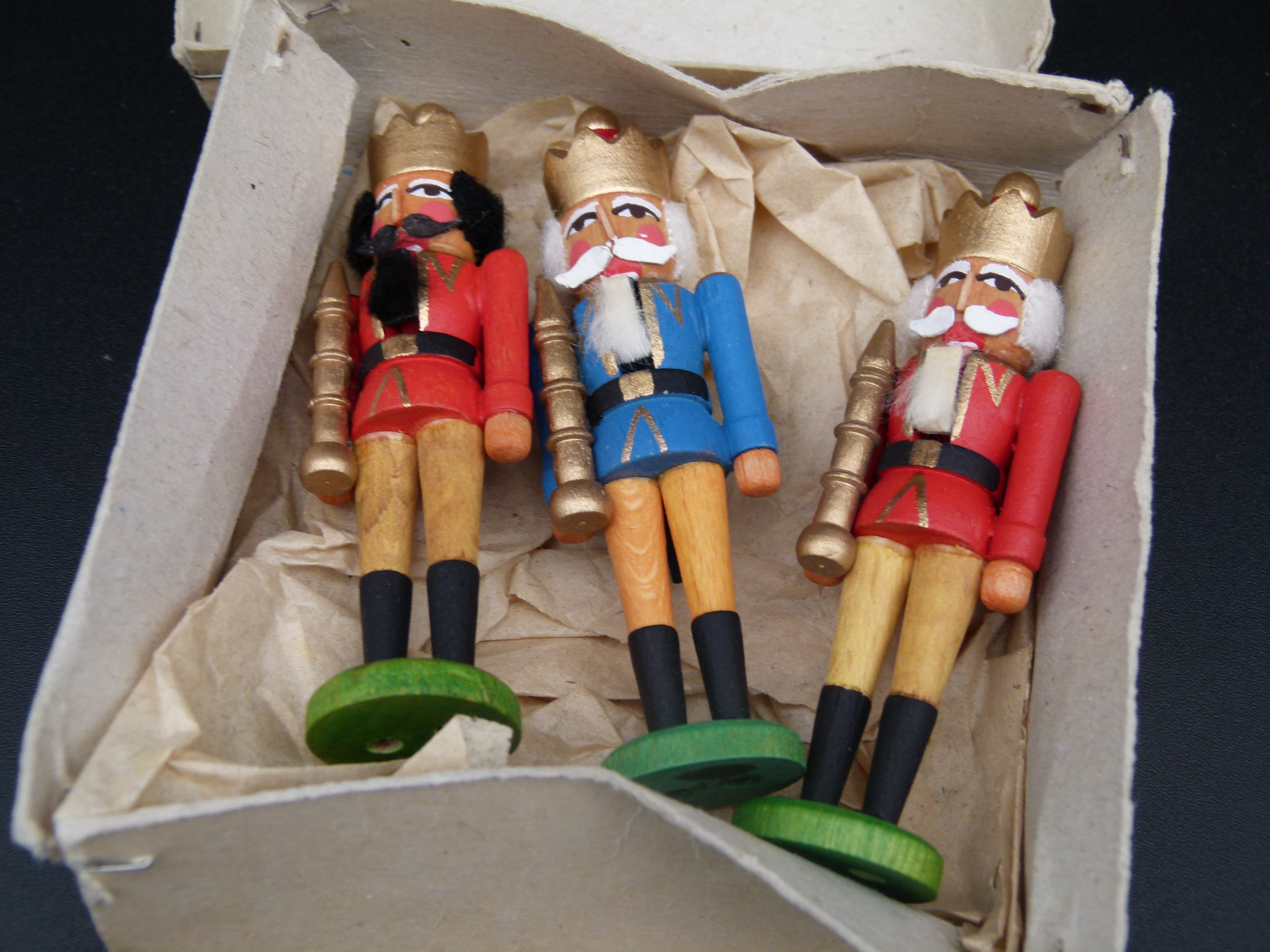 3 Miniatur Nussknacker Walther Werner in OVP  