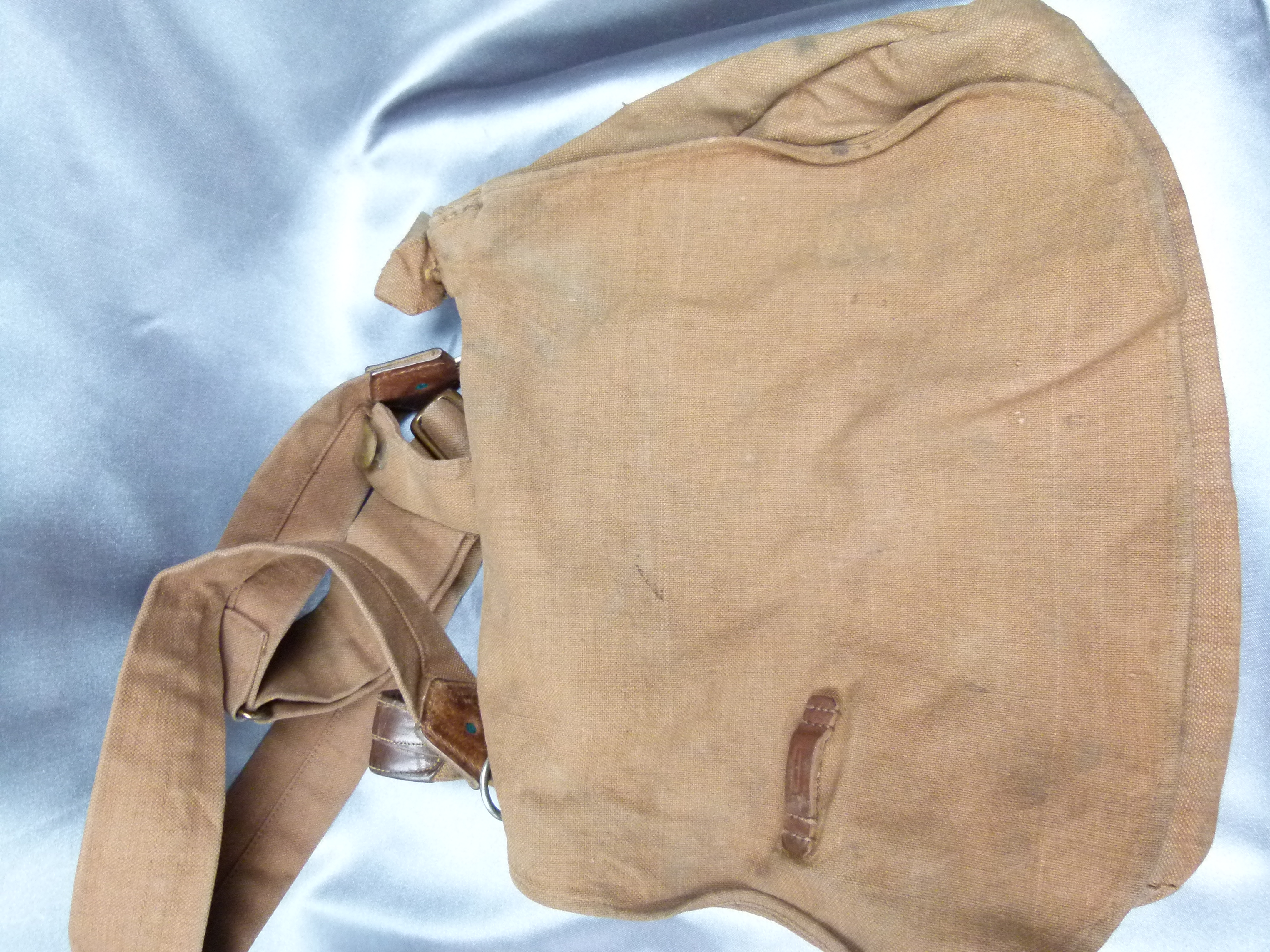 Brauner Brotbeutel WK1 mit Einheitsstempel 
